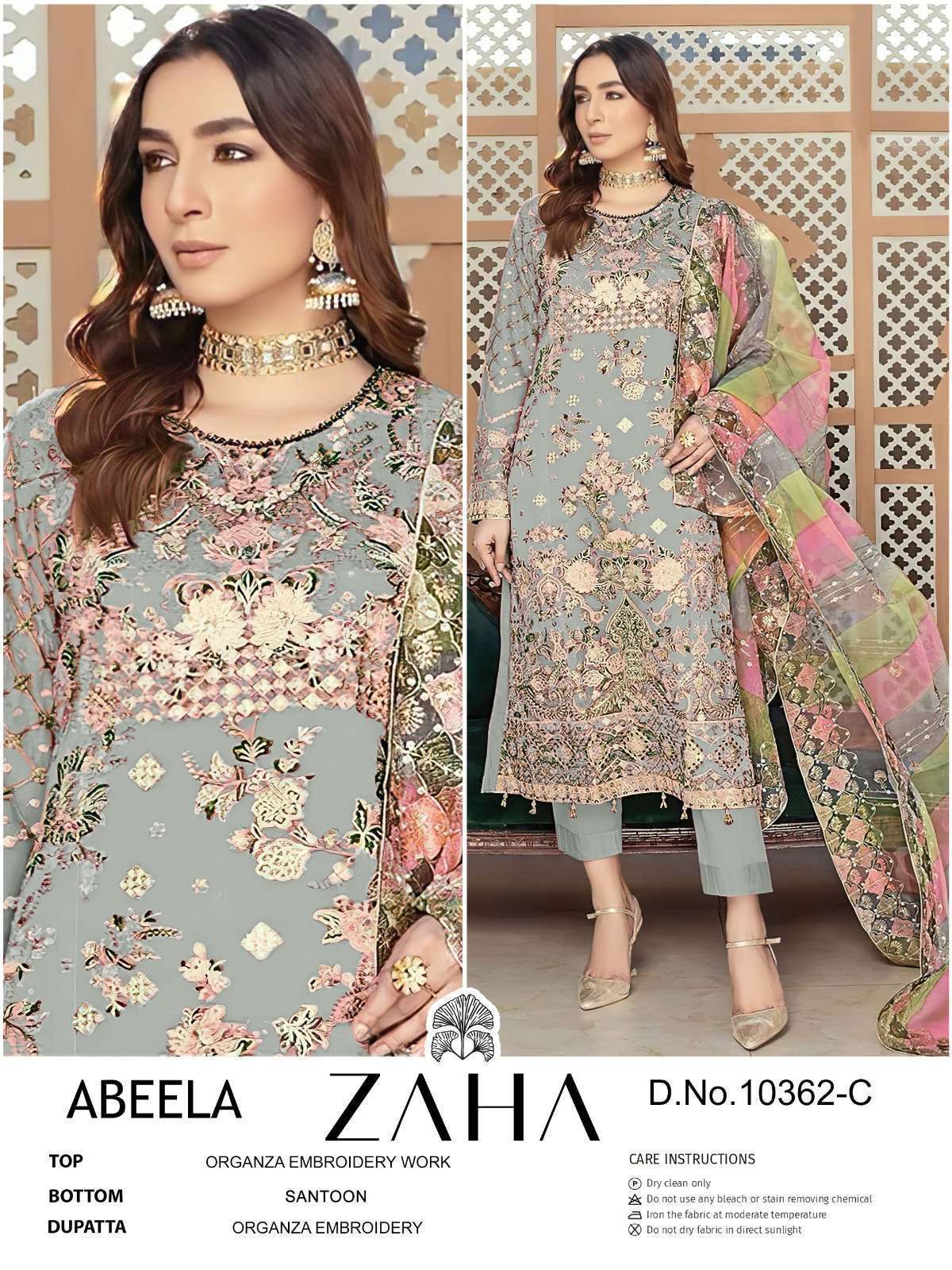 ZAHA ABEELA 10326 COLORS DESIGNER PAKISTANI SUIT SUPPLIER BEST RATE IN SURAT 2025