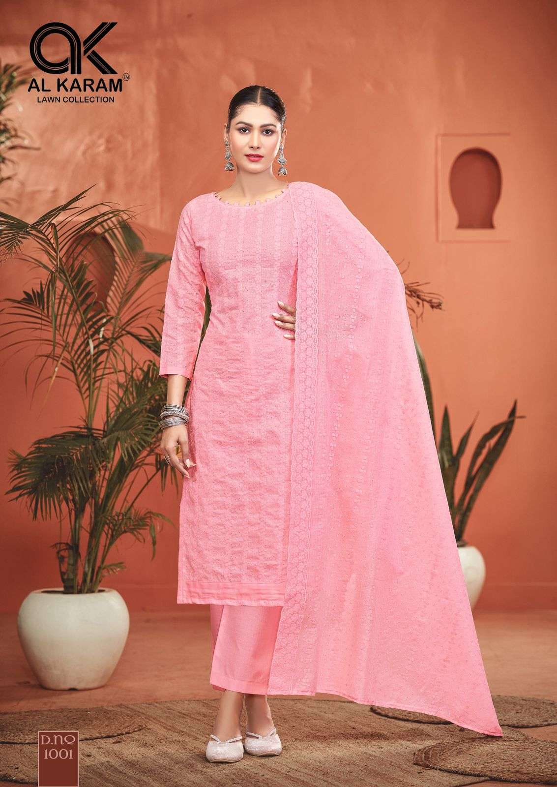 AL KARAM GUZARISH HEAVY SCHIFFLI WORK COTTON SUIT CATALOG 2025