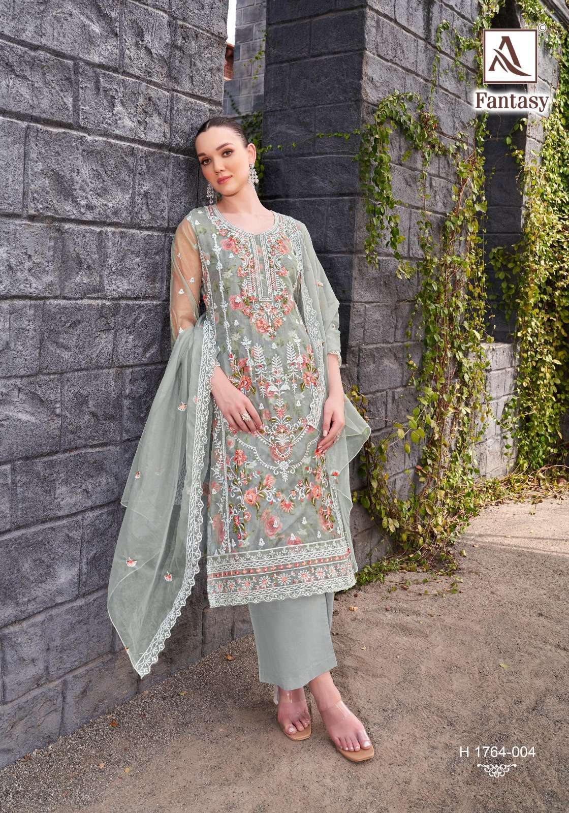 ALOK SUIT FANTASY DESIGNER EMBROIDERED ORGANZA SUIT LATEST CATALOGUE 2025