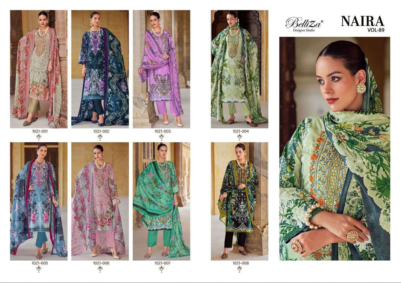 BELLIZA NAIRA VOL 89 PURE COTTON SUIT CATALOG EXPORTER 2025
