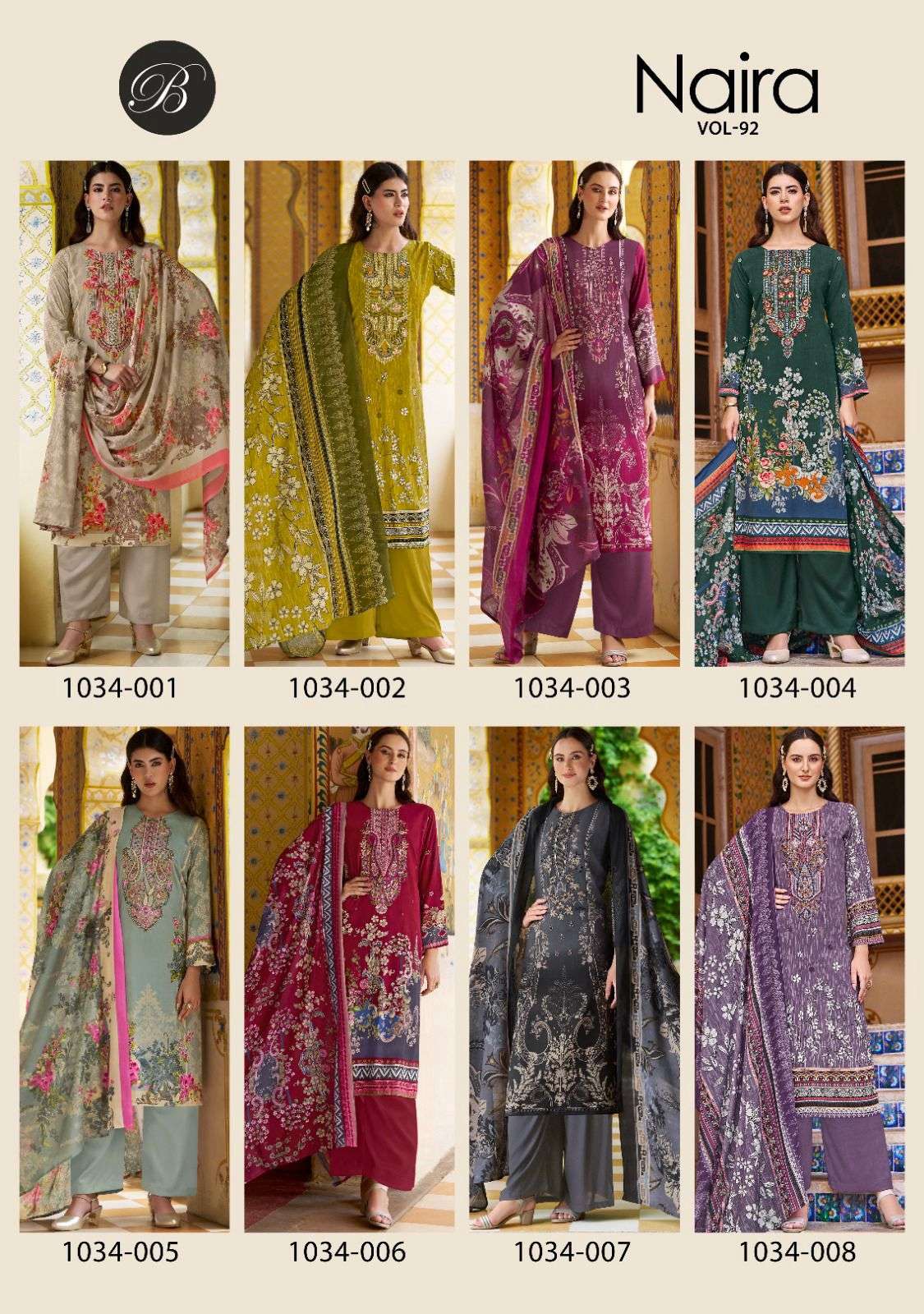 BELLIZA NAIRA VOL 92 PURE COTTON SUIT CATALOG EXPORTER 2025