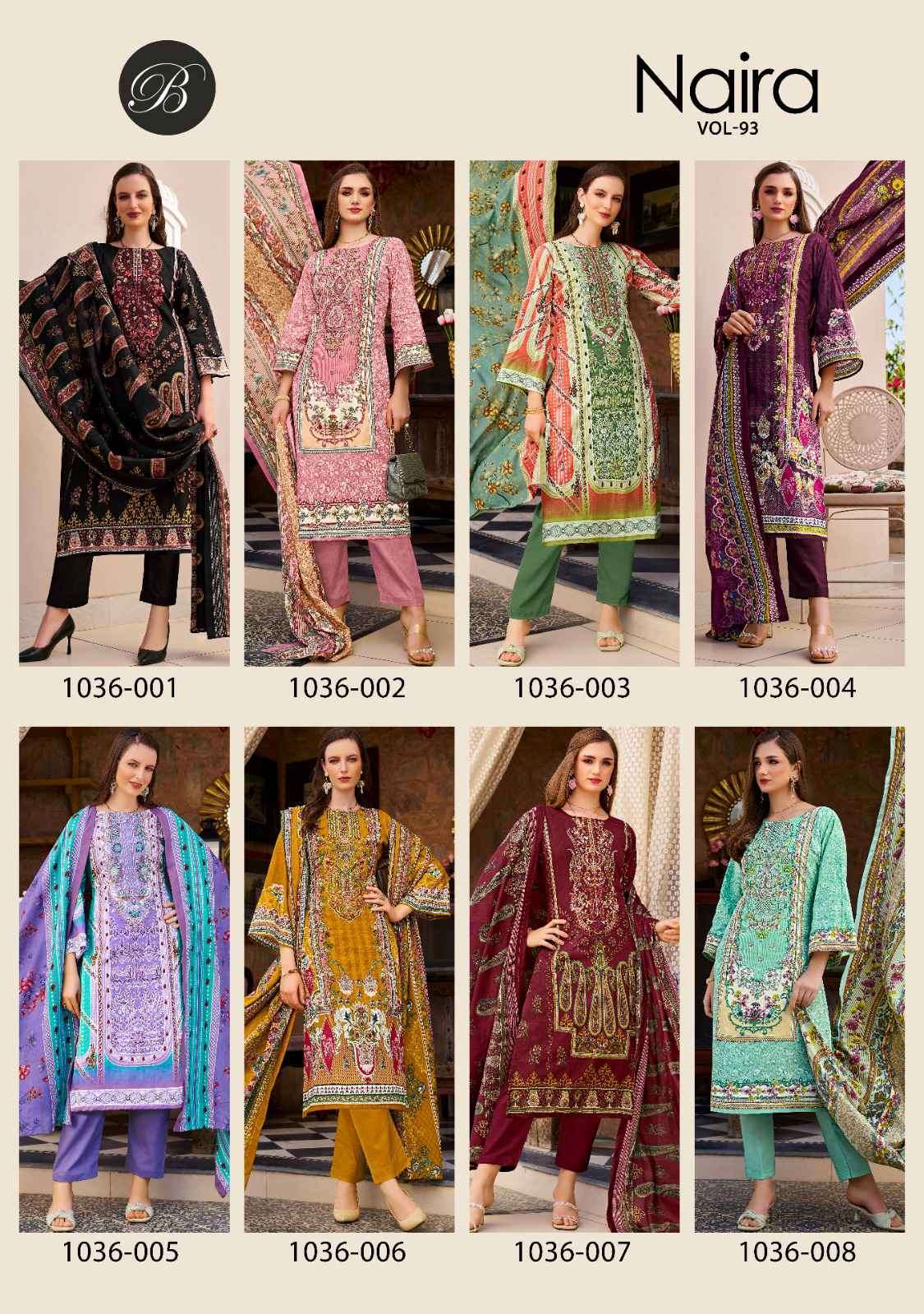 BELLIZA NAIRA VOL 93 PURE COTTON SUIT CATALOG EXPORTER 2025
