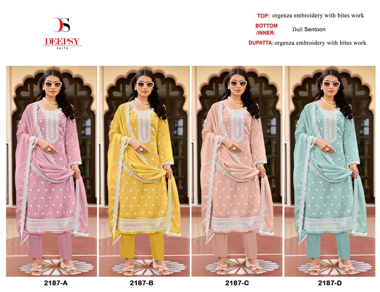 DEEPSY D 2187 COLORS PAKISTANI ORGANZA SUIT CATALOG SUPPLIER 2025