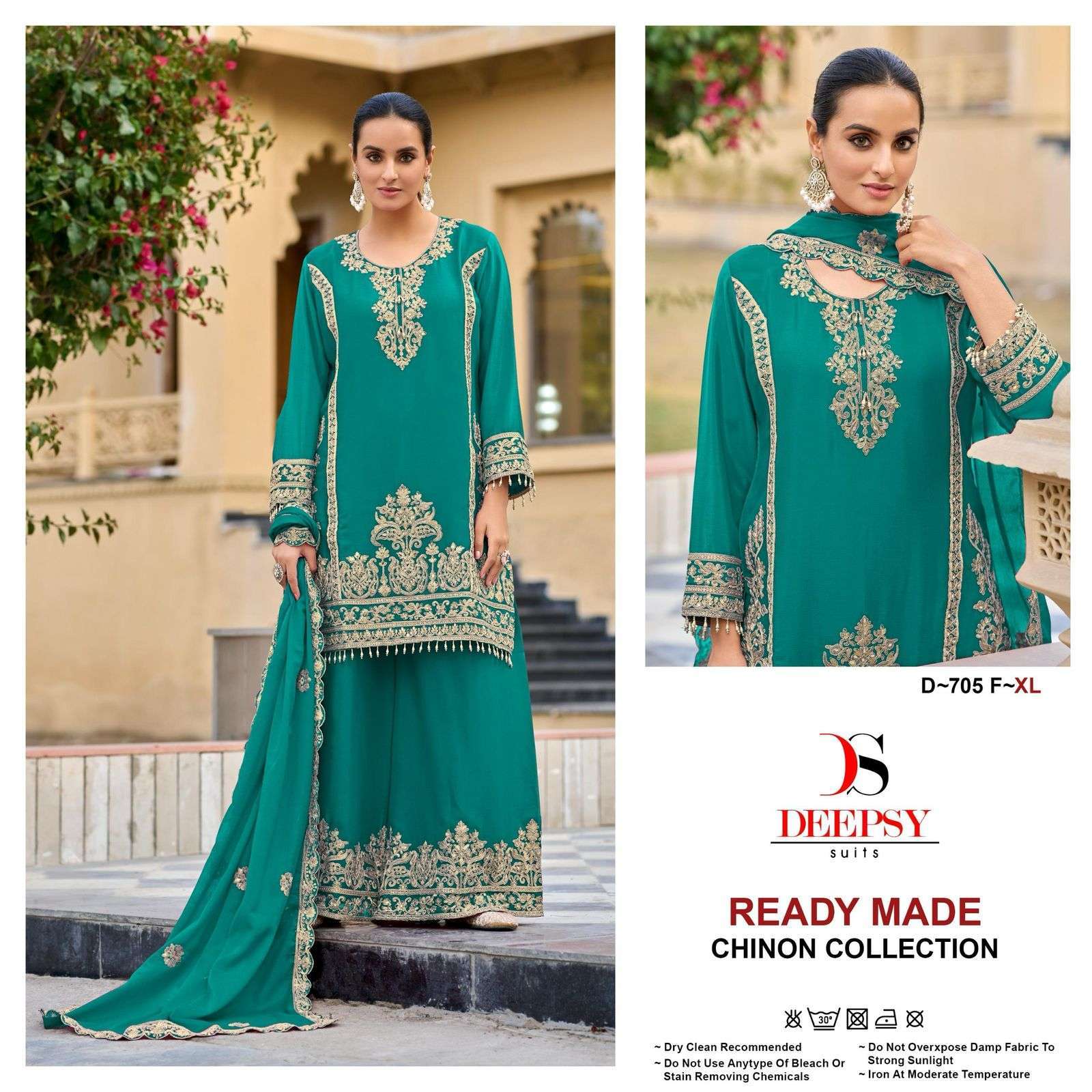 DEEPSY D 705 COLORS VOL 2 DESIGNER PALAZZO SUIT WHOLESALER 