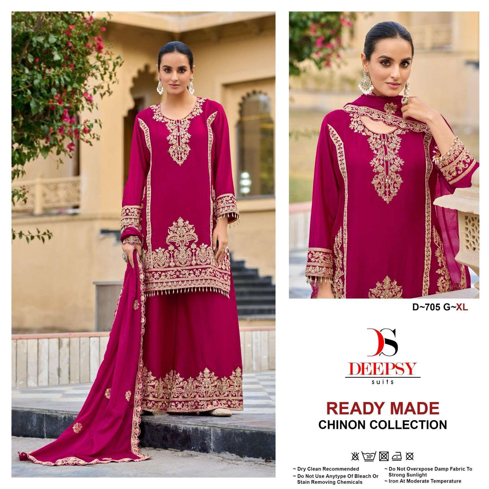DEEPSY D 705 COLORS VOL 2 DESIGNER PALAZZO SUIT WHOLESALER 