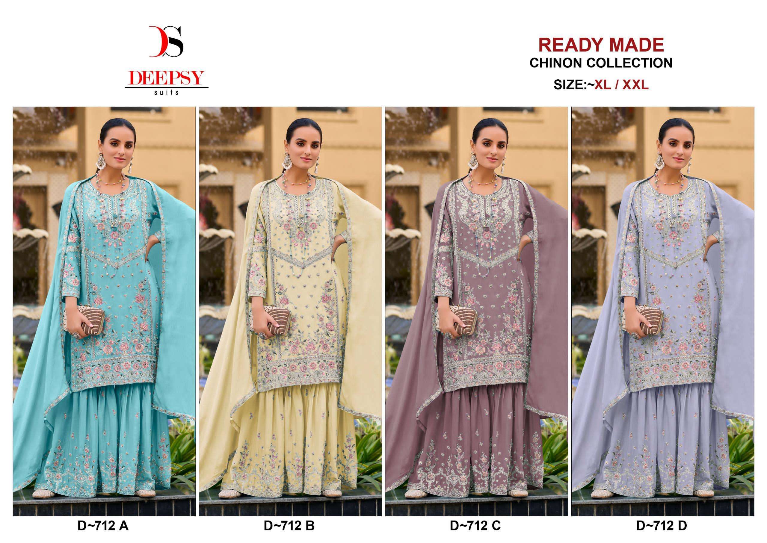 DEEPSY D 712 COLORS WEDDING WEAR GHARARA STYLE PAKISTANI SUIT 