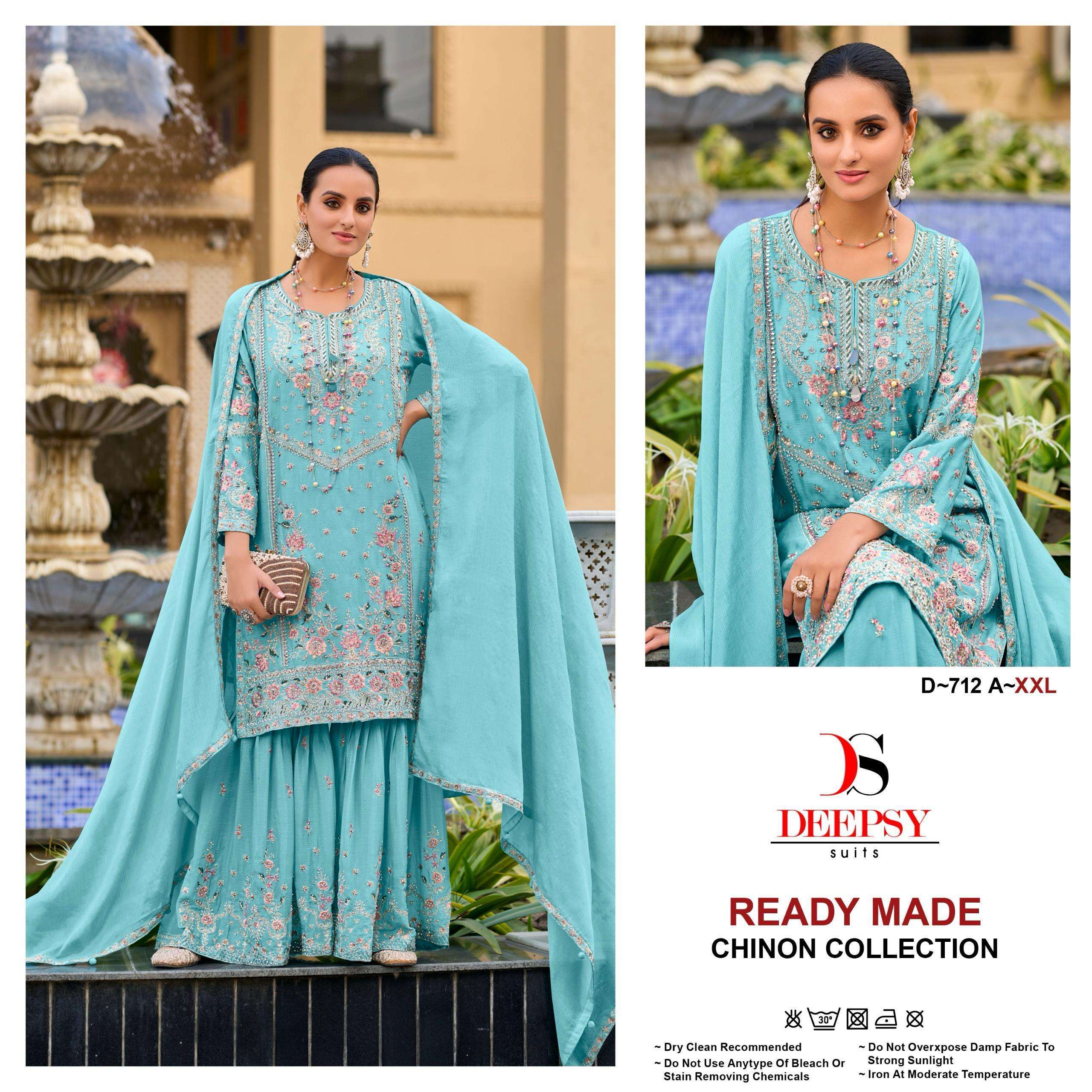 DEEPSY D 712 COLORS WEDDING WEAR GHARARA STYLE PAKISTANI SUIT 