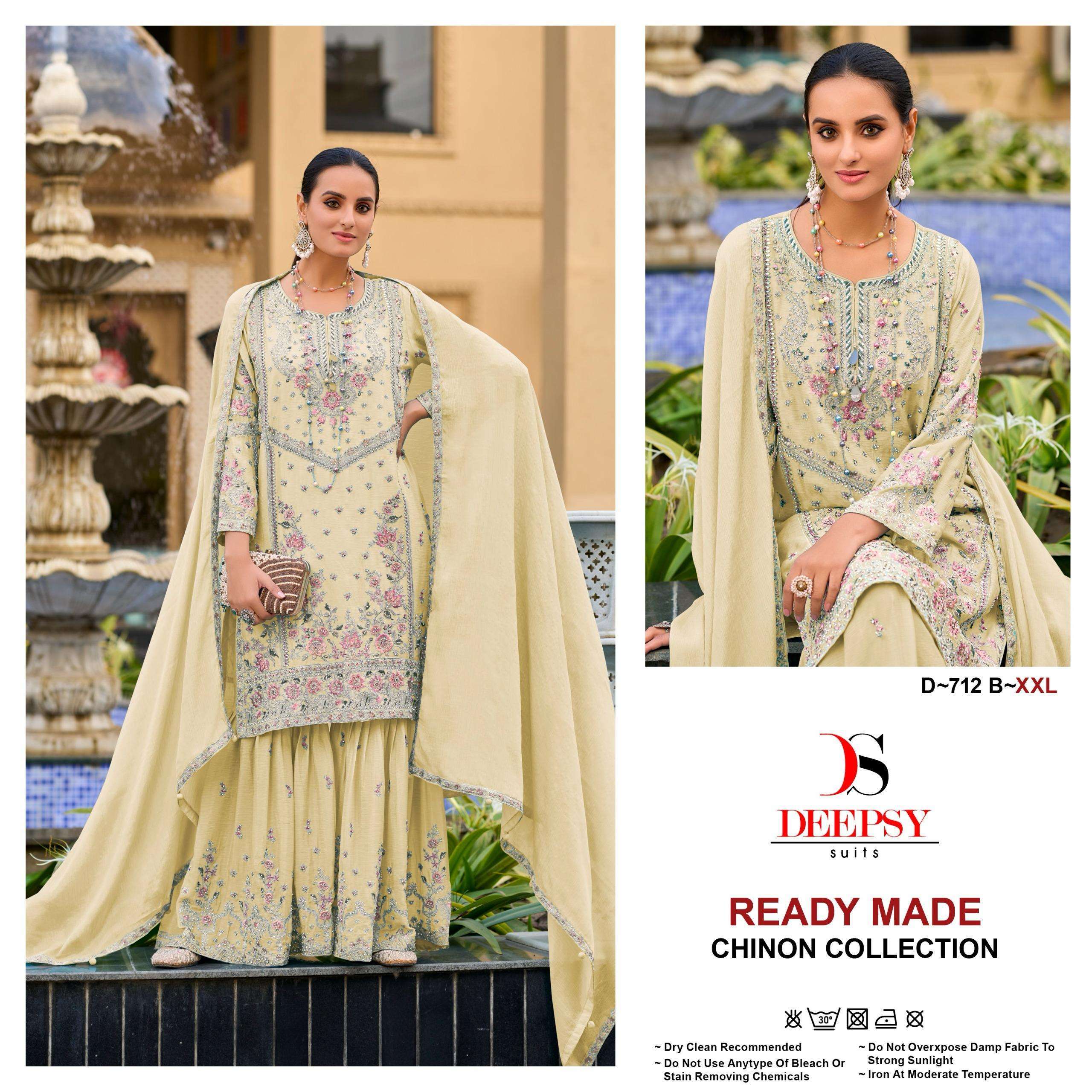 DEEPSY D 712 COLORS WEDDING WEAR GHARARA STYLE PAKISTANI SUIT 
