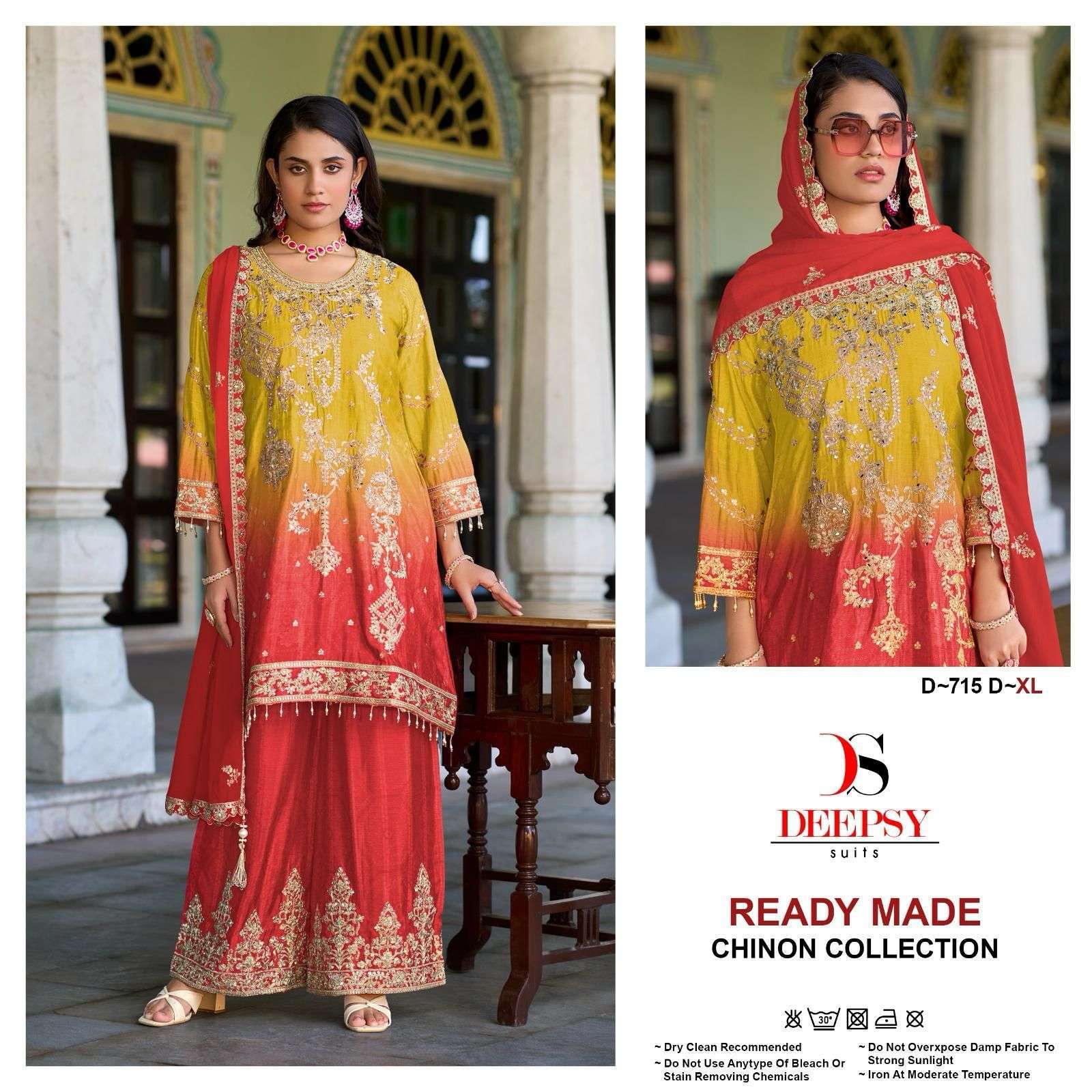 DEEPSY D 715 COLORS PALAZZO CHINON SUIT WHOLESALER 