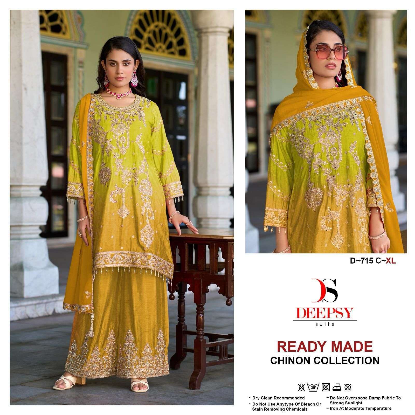 DEEPSY D 715 COLORS PALAZZO CHINON SUIT WHOLESALER 