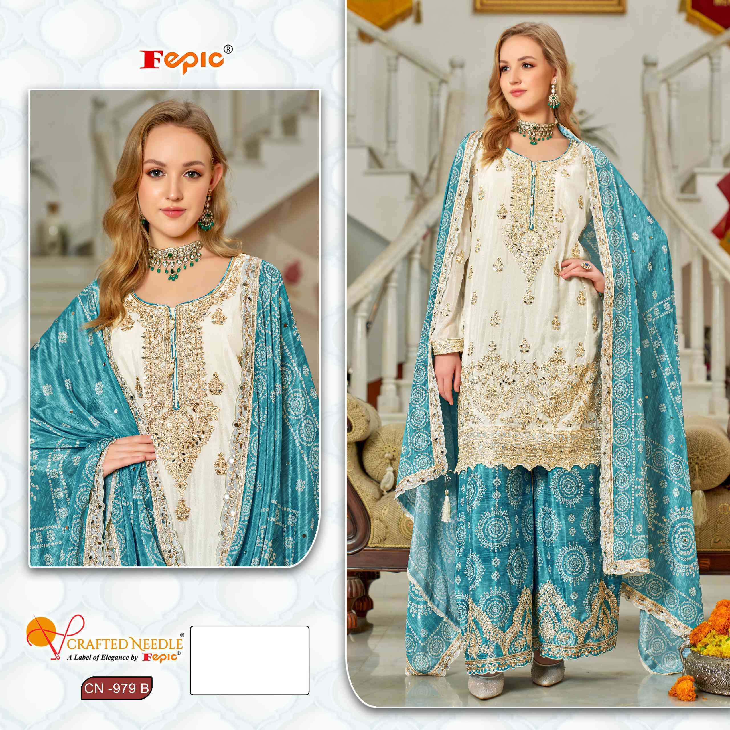 FEPIC CN 979 COLORS READYMADE PAKISTANI DESIGNER DRESS PARTYWEAR COLLECTION 2025