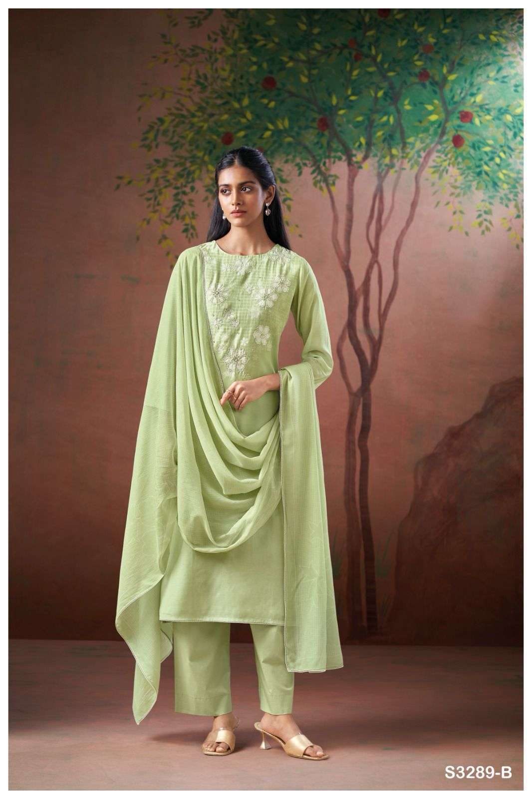 GANGA FASHION GLORI 3289 COTTON SUIT CATALOG WHOLESALER 2025