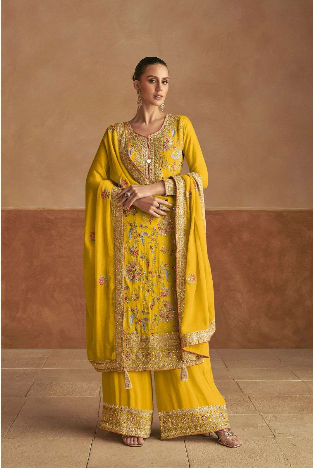 GULKAYRA LAHZA NEW COLOR 7477 PARTYWEAR DESIGN PALAZZO SET COLLECTION 2025