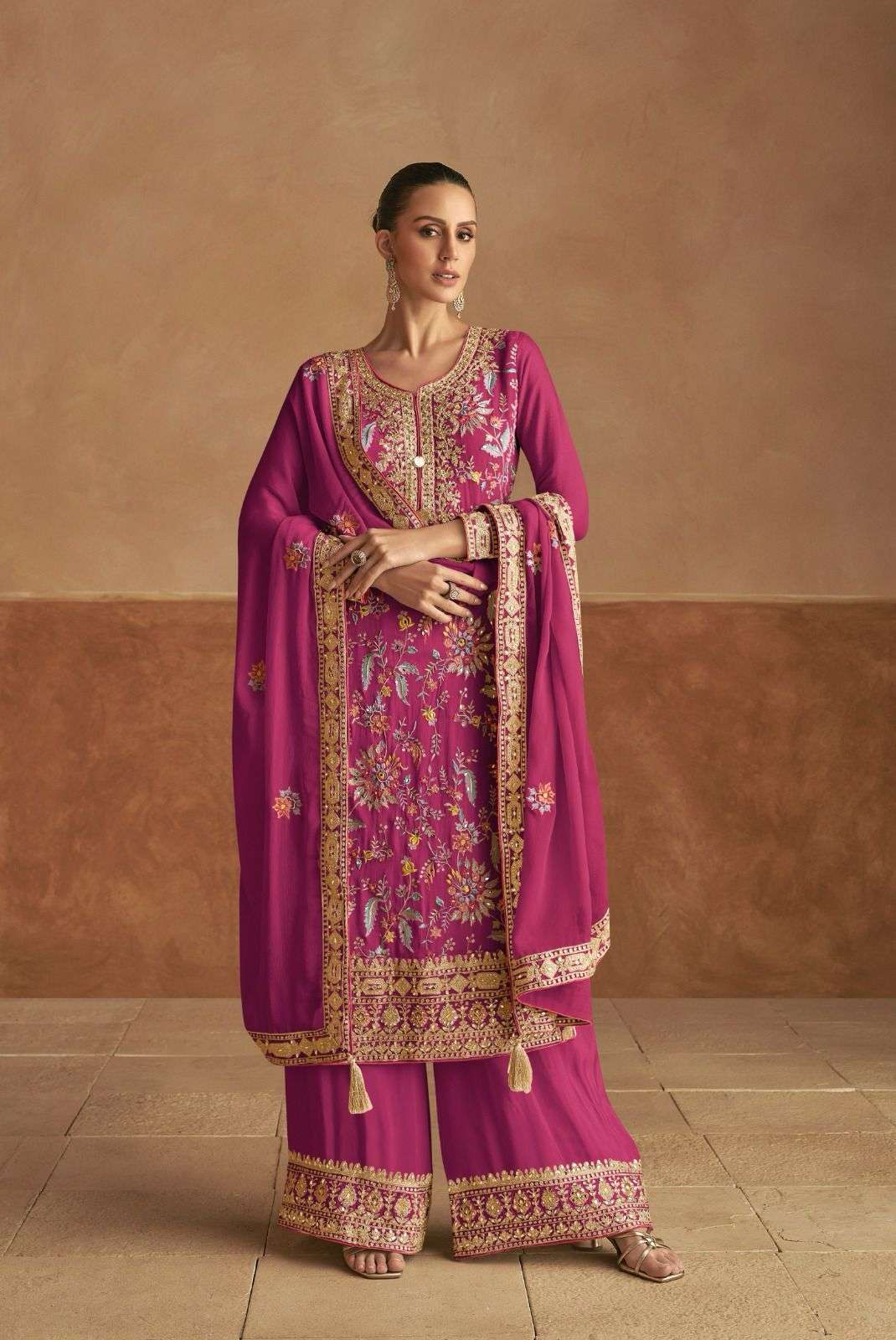 GULKAYRA LAHZA NEW COLOR 7477 PARTYWEAR DESIGN PALAZZO SET COLLECTION 2025