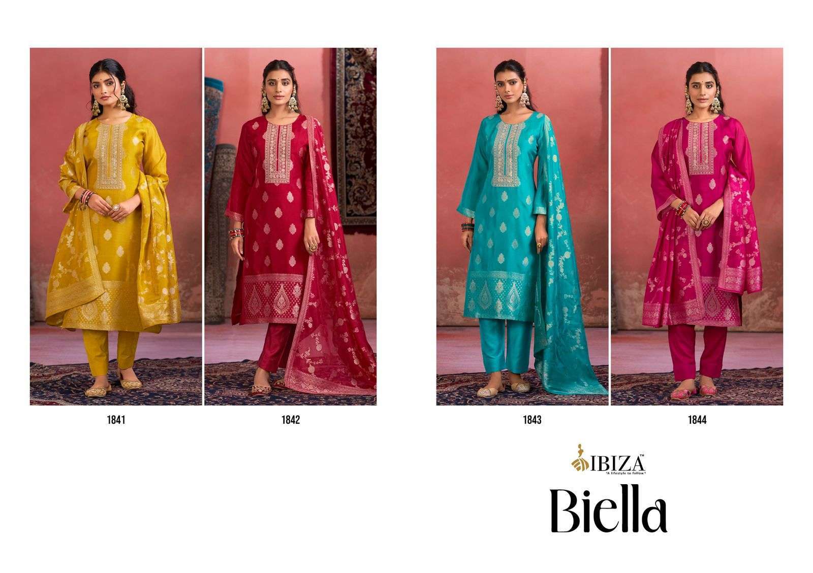 IBIZA BIELLA PURE BANGLORY SILK PARTYWEAR SUIT CATALOG DEALER 2025