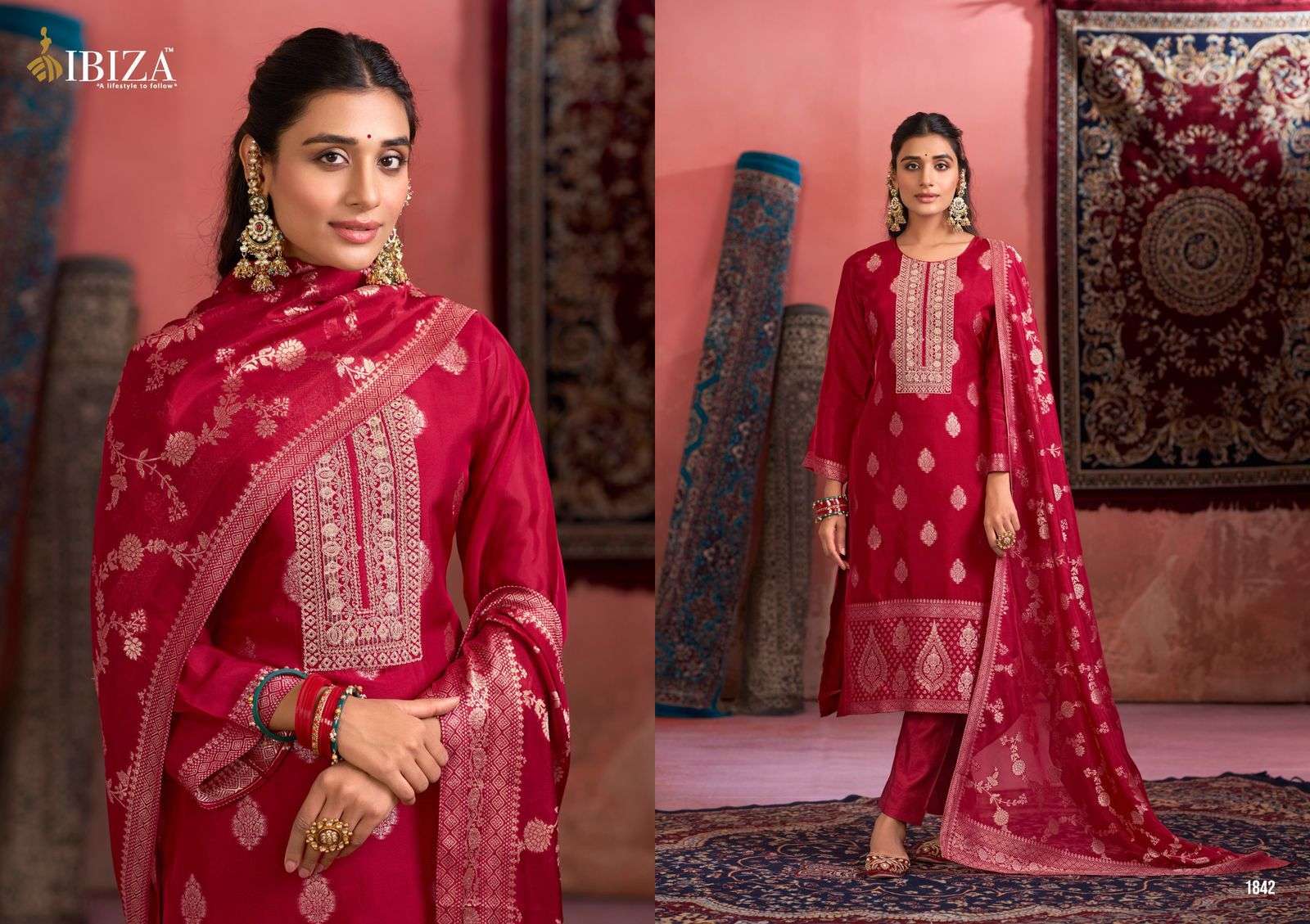 IBIZA BIELLA PURE BANGLORY SILK PARTYWEAR SUIT CATALOG DEALER 2025