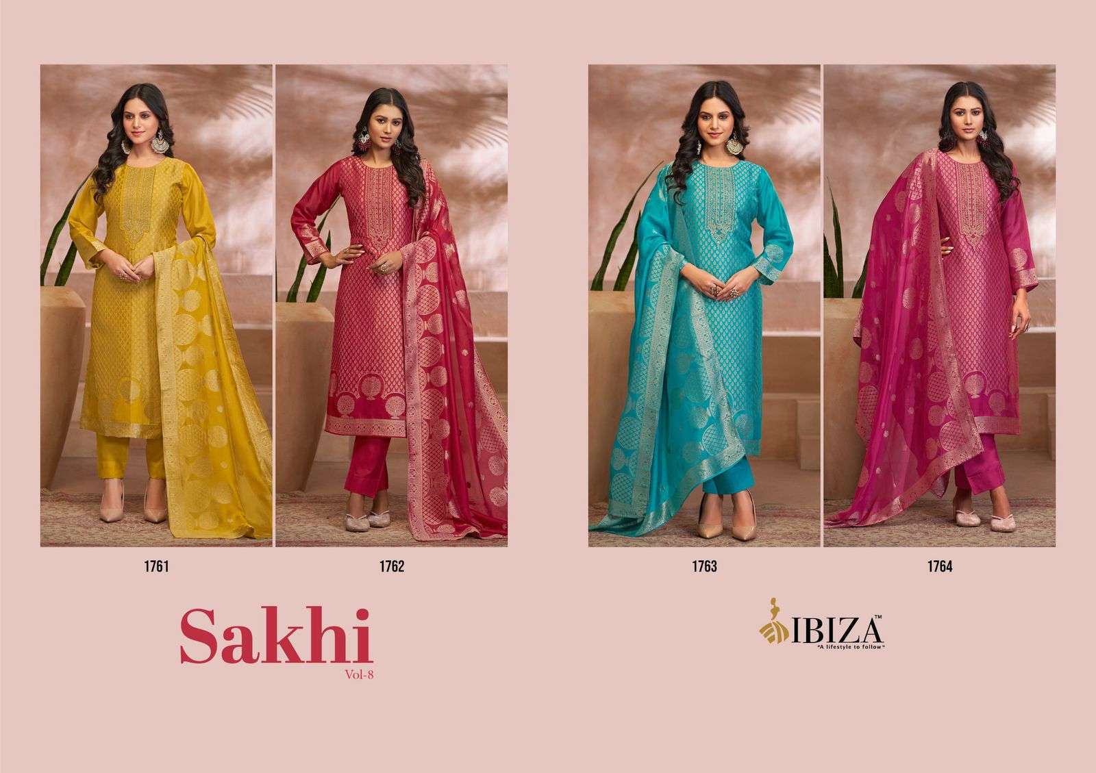 IBIZA SAKHI VOL 8 PARTYWEAR BENGLORY SILK SUIT CATALOG SUPPLIER 2025