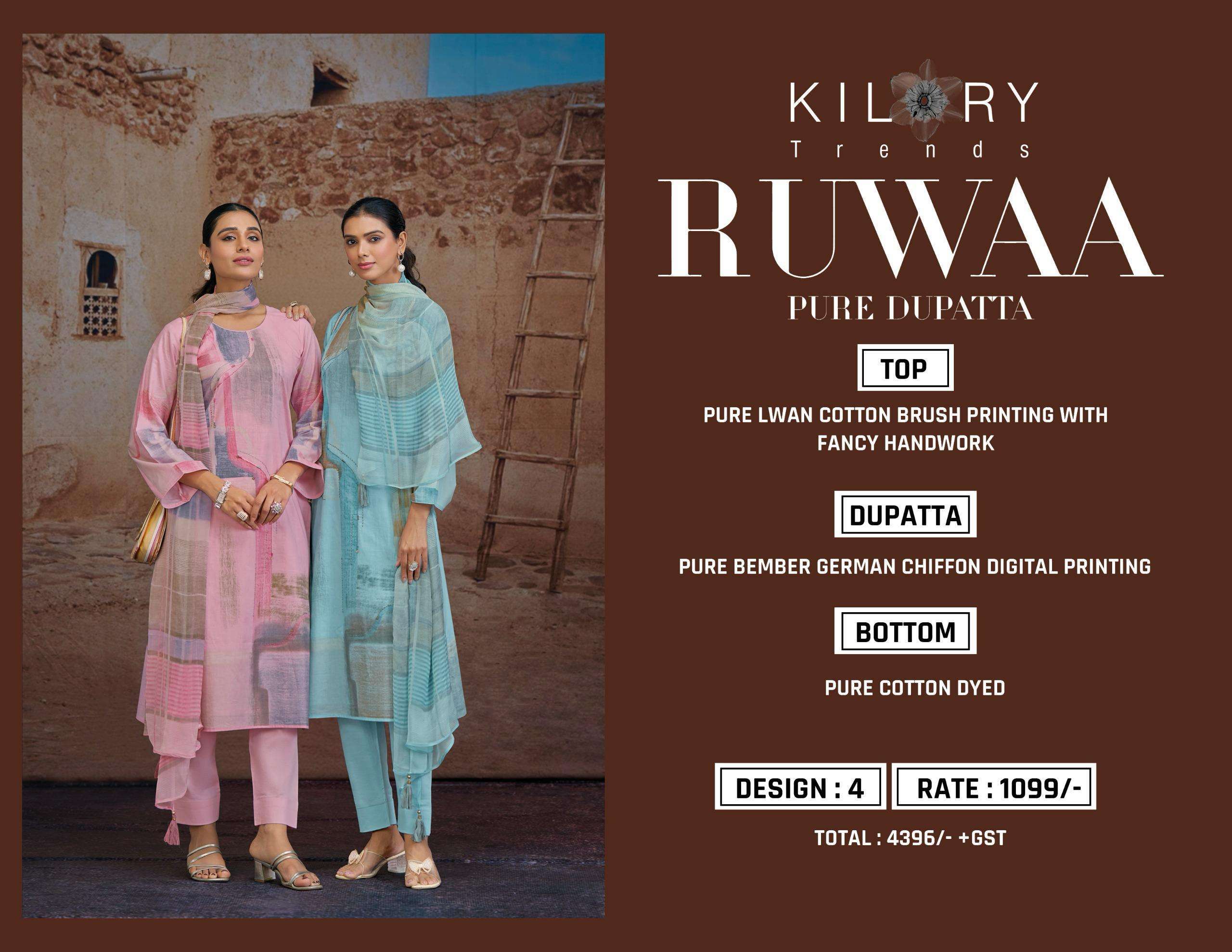 KILORY RUWAA PURE LAWN COTTON FANCY SUIT CATALOG SUPPLIER 2025