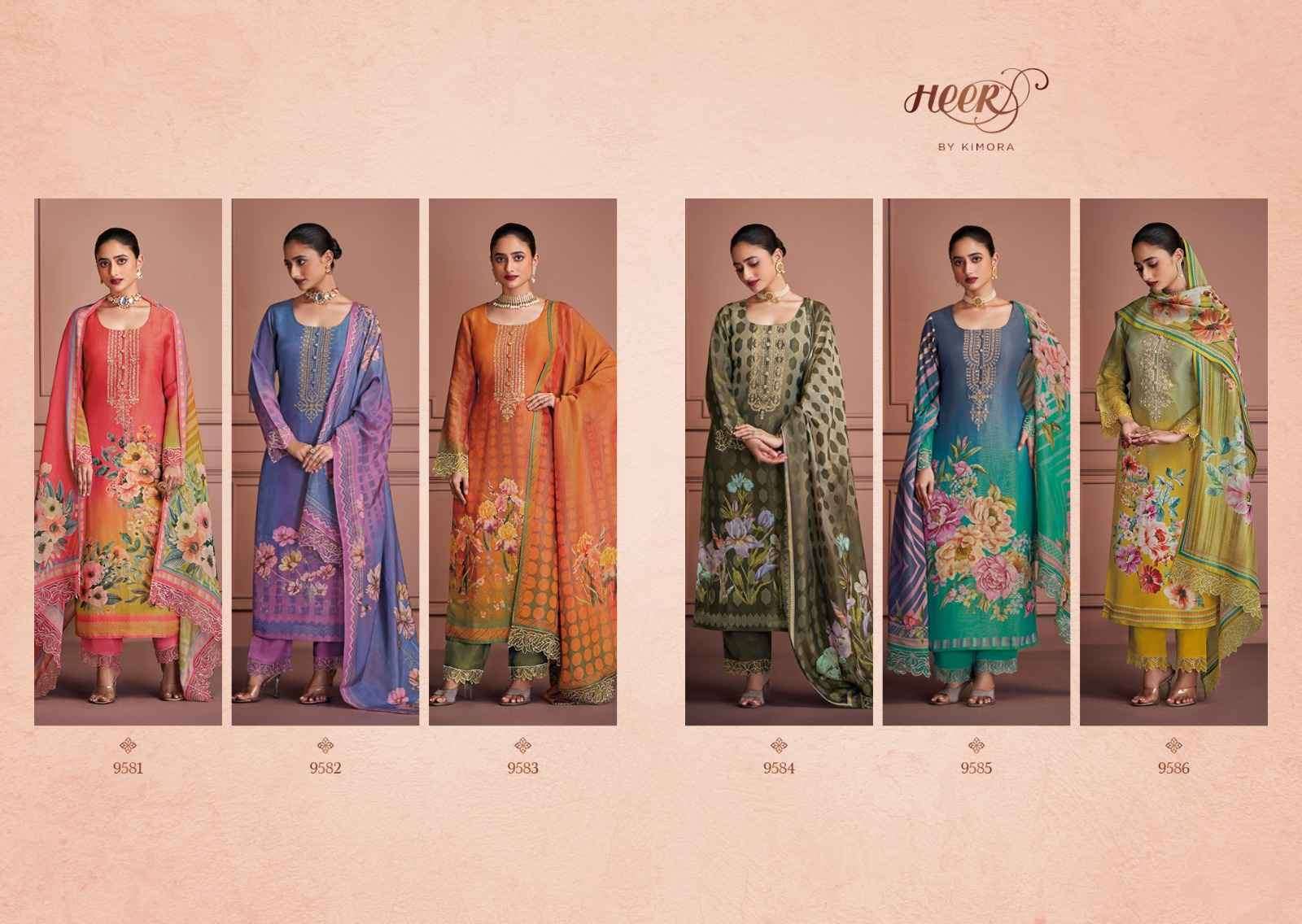 KIMORA HEER SAAJ DESIGNER MUSLIN SUIT CATALOG SUPPLIER 2025