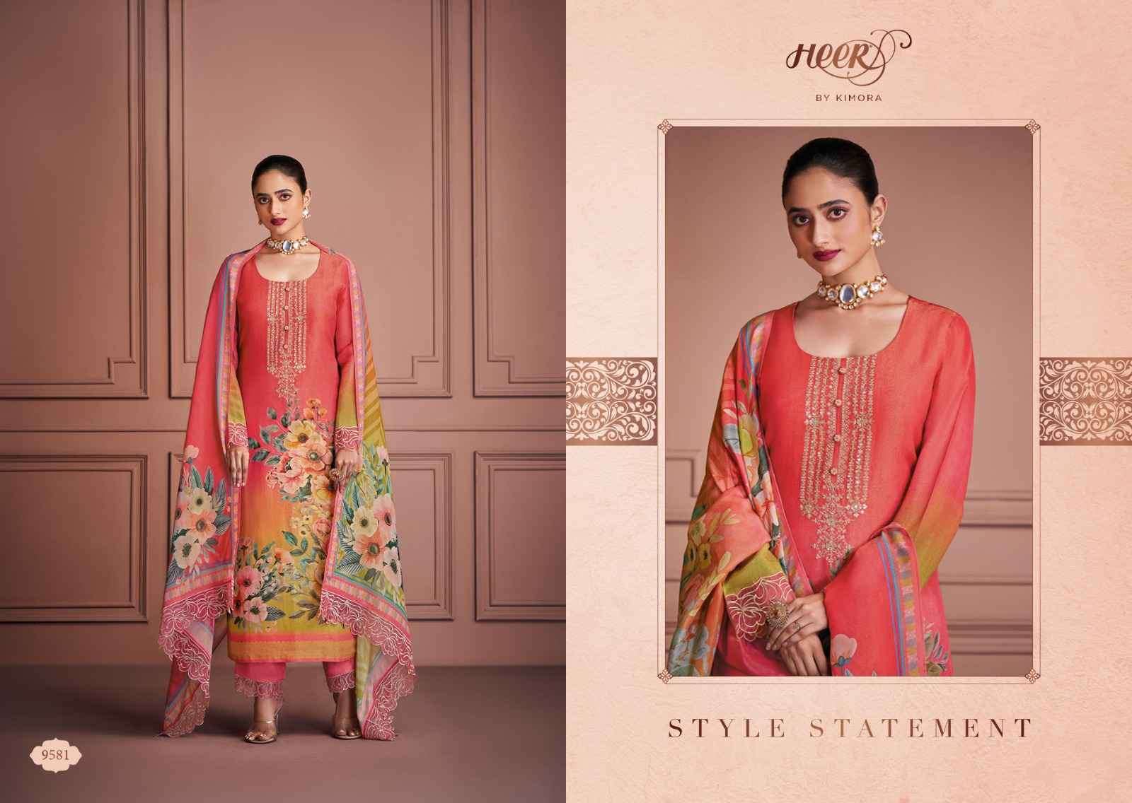 KIMORA HEER SAAJ DESIGNER MUSLIN SUIT CATALOG SUPPLIER 2025