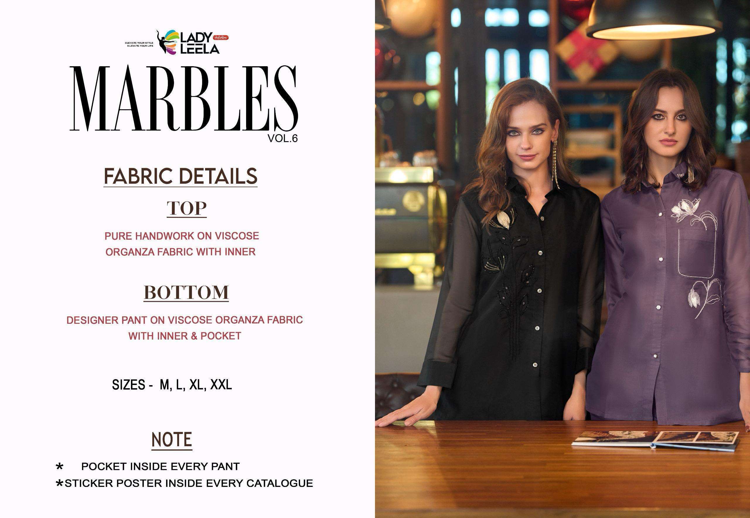 LADY LEELA MARBLES VOL 6 STYLISH CORD SET NEW DESIGNER 2025