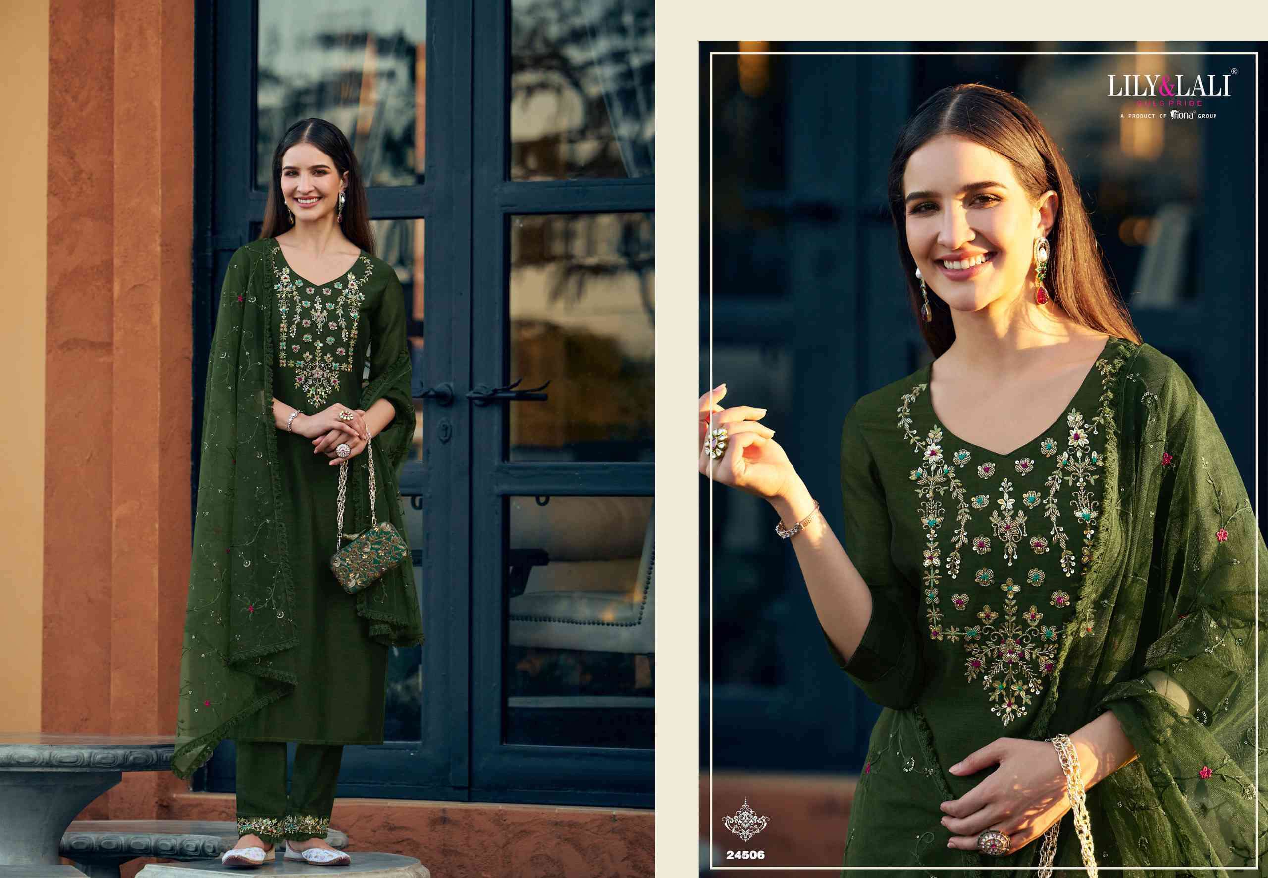 LILY AND LALI MARIA 9 VOL 5 KURTI BOTTOM WITH DUPATTA LATEST CATALOGUE WHOLESALE PRICE 