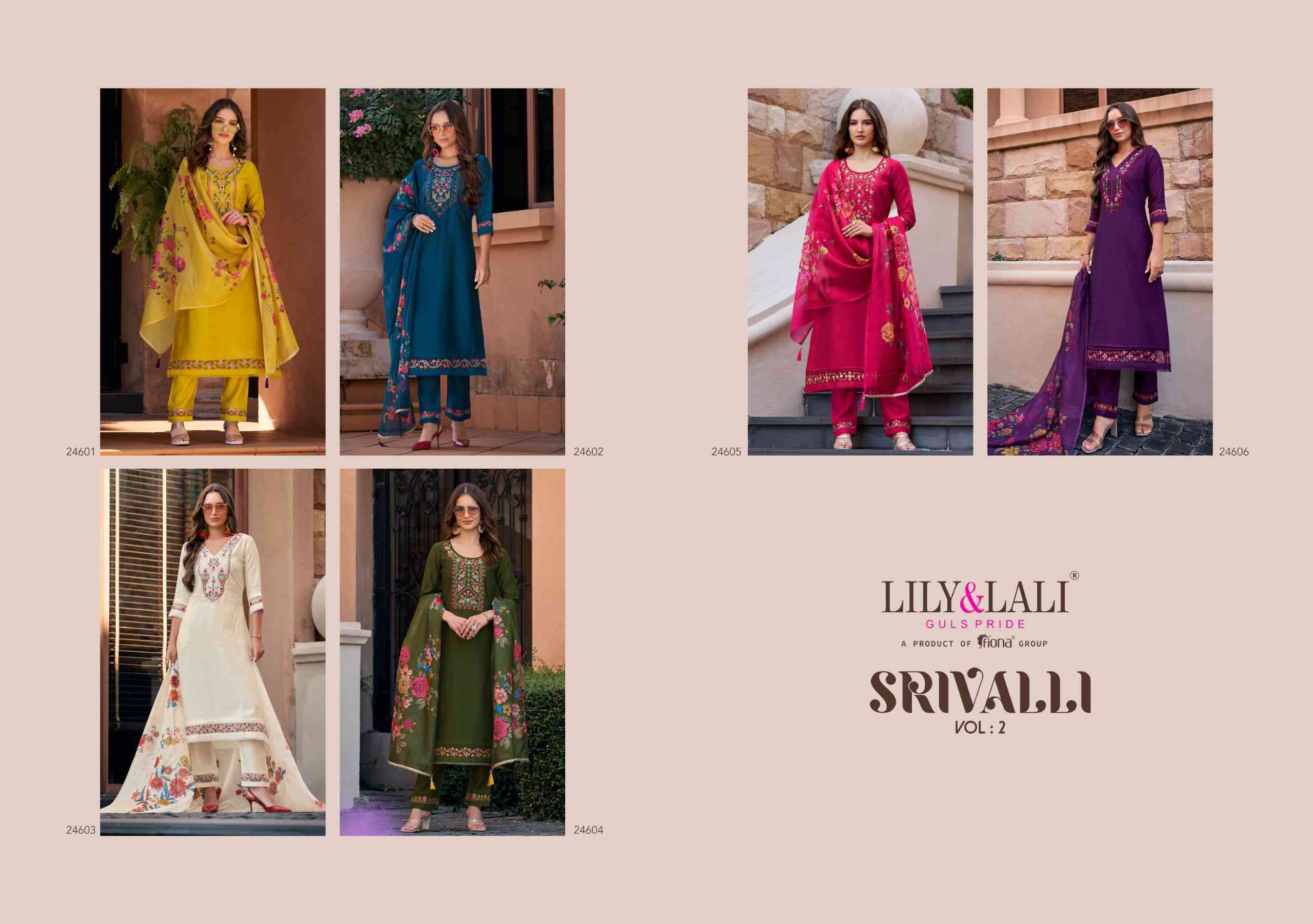 LILY AND LALI SRIVALLI VOL 2 LATEST DESIGN KURTI PANT WITH DUPATTA LATEST CATALOGUE 2025