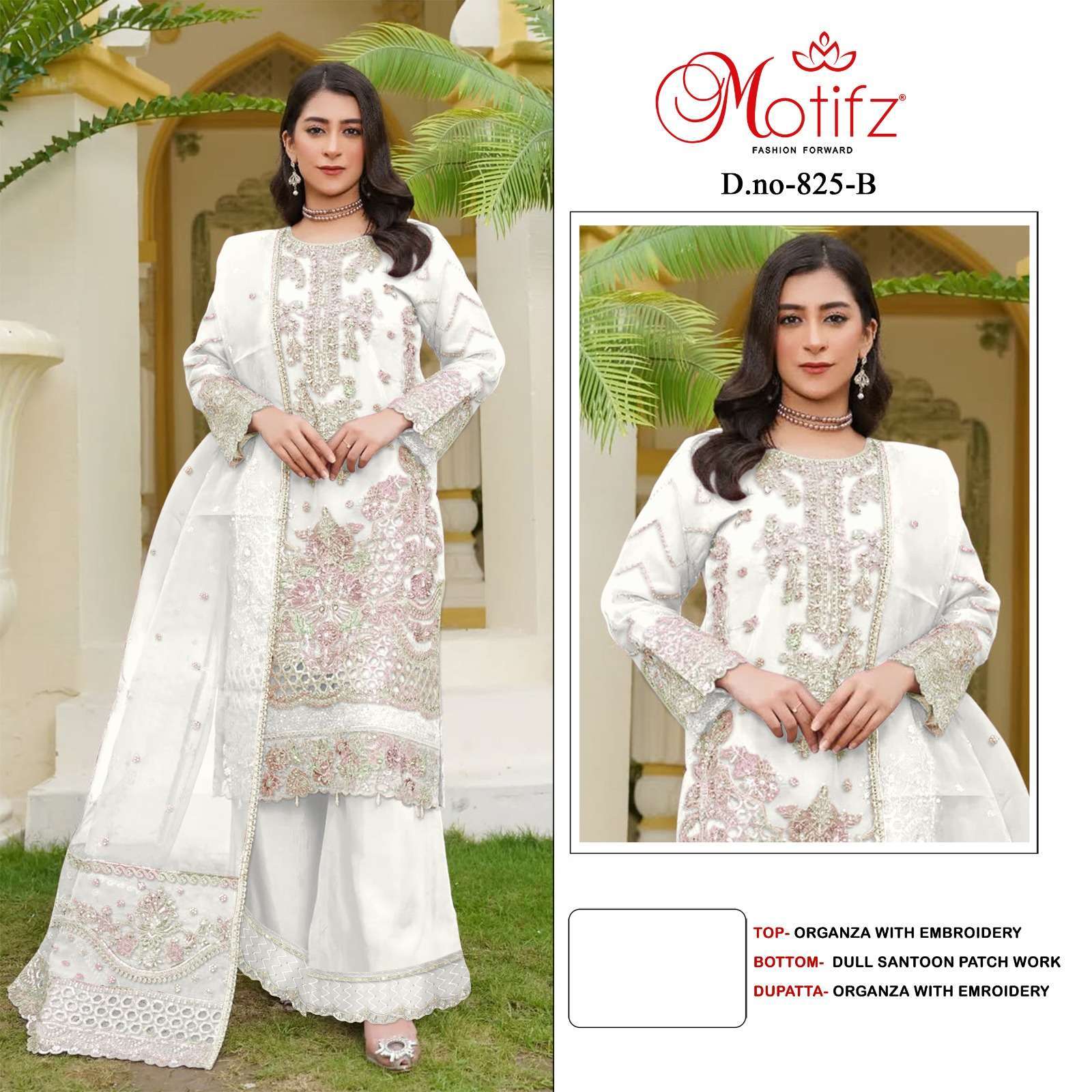 MOTIFZ 825 COLORS FANCY WORK PAKISTANI STYLISH LADIES SUIT WHOLESALER 2025