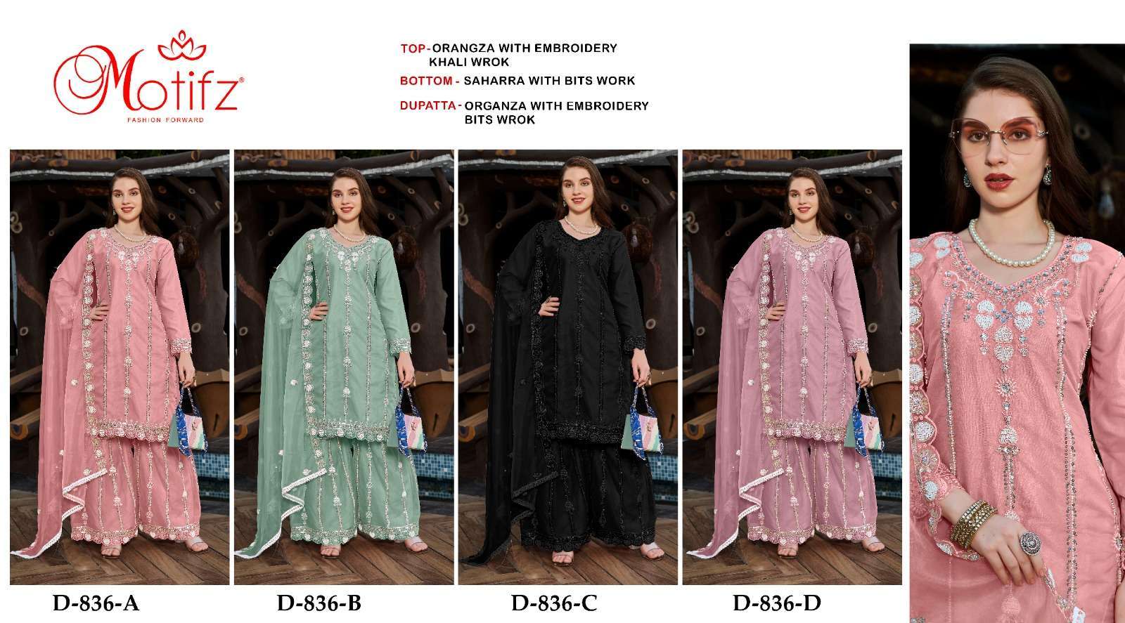MOTIFZ 836 COLORS STYLISH LADIES WEAR PAKISTANI SUIT DESIGN 2025