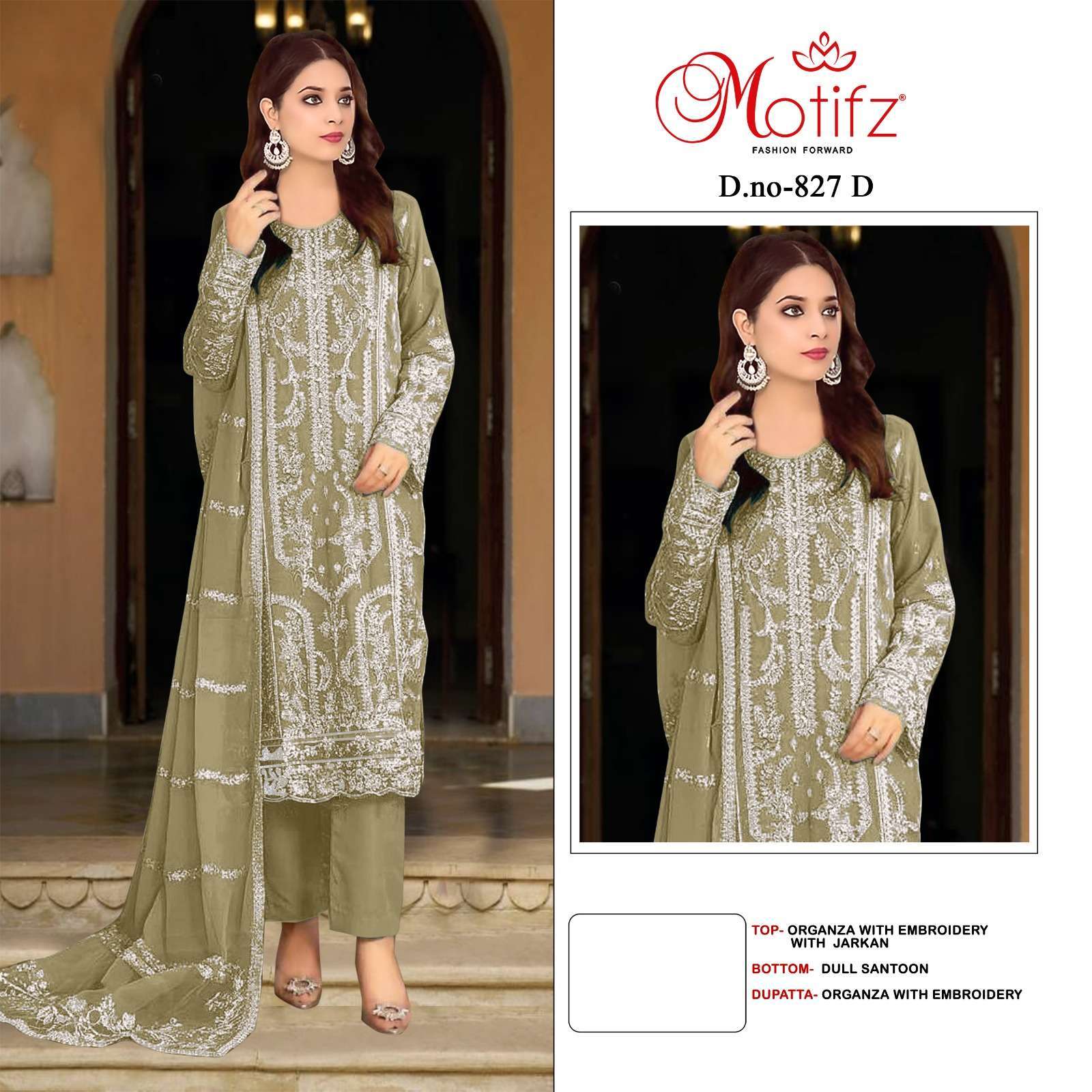 MOTIFZ D 827 COLORS PAKISTANI SUIT WHOLESALER 2025