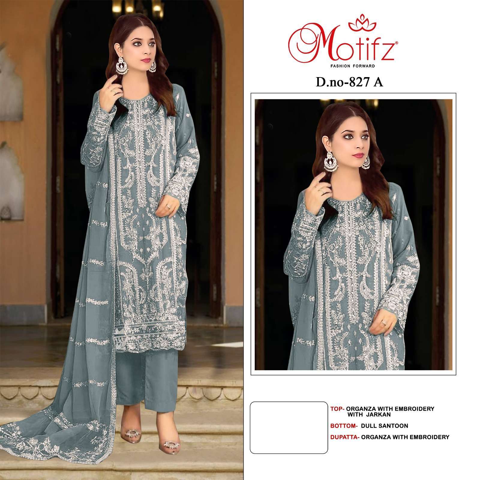 MOTIFZ D 827 COLORS PAKISTANI SUIT WHOLESALER 2025