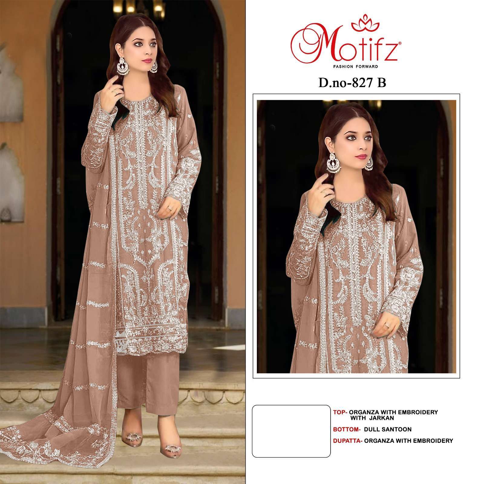 MOTIFZ D 827 COLORS PAKISTANI SUIT WHOLESALER 2025