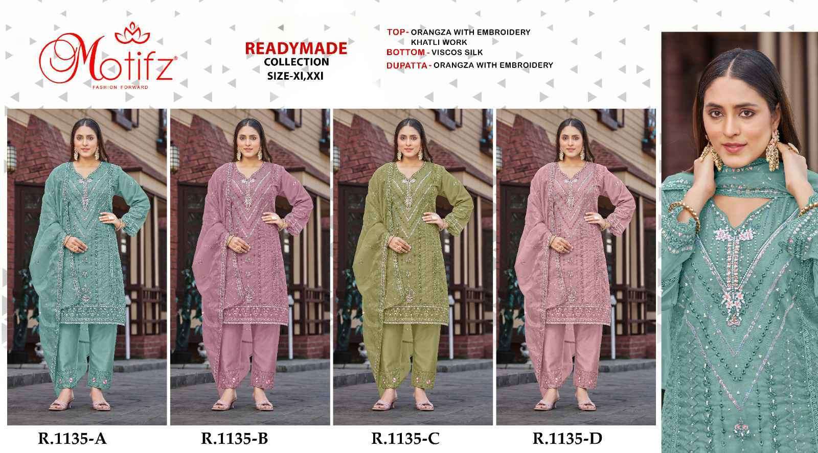 MOTIFZ R 1135 COLORS PAKISTANI READYMADE SUIT FESTIVE COLLECITON BEST RATE DEALER 2025