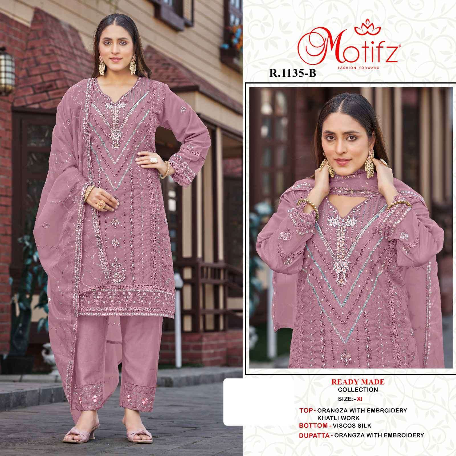 MOTIFZ R 1135 COLORS PAKISTANI READYMADE SUIT FESTIVE COLLECITON BEST RATE DEALER 2025