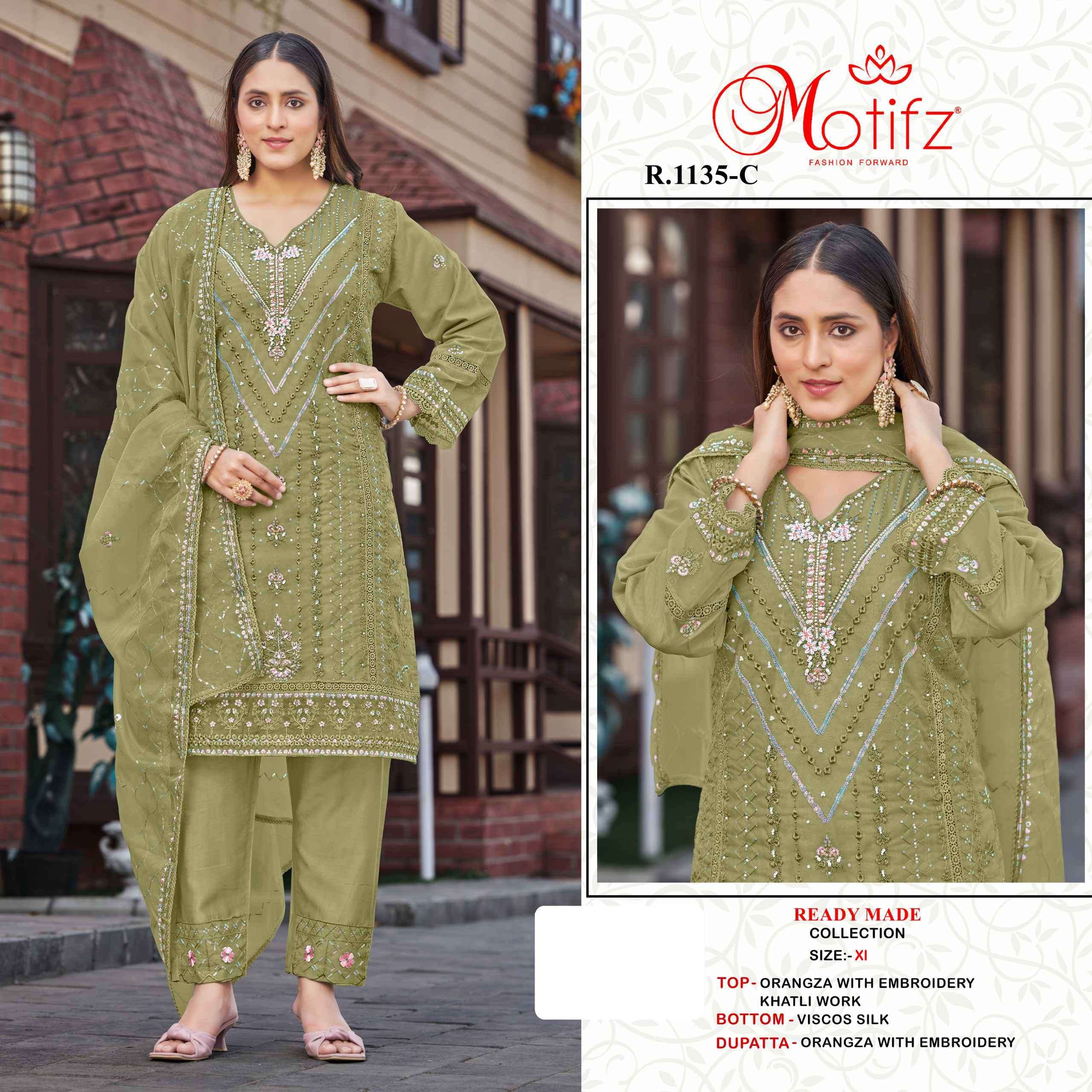 MOTIFZ R 1135 COLORS PAKISTANI READYMADE SUIT FESTIVE COLLECITON BEST RATE DEALER 2025