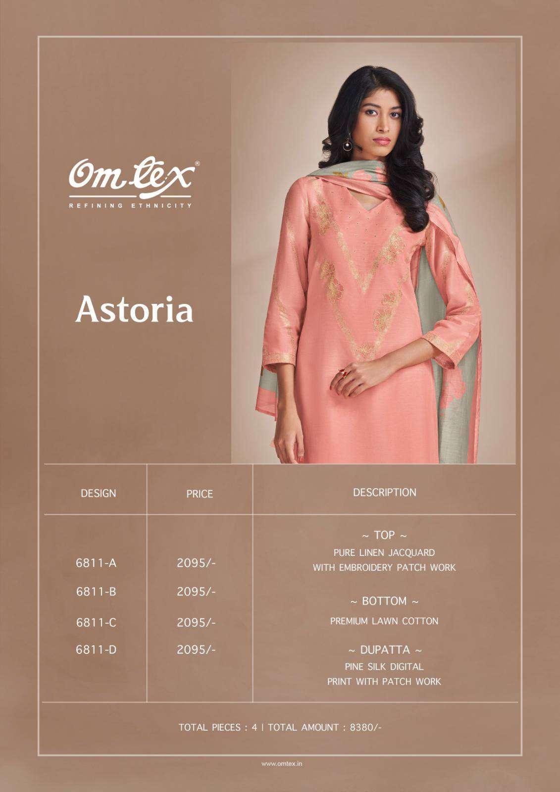 OMTEX ASTORIA EXCLUSIVE MUSLIN JACQUARD SUIT CATALOG WHOLESALER 2025 