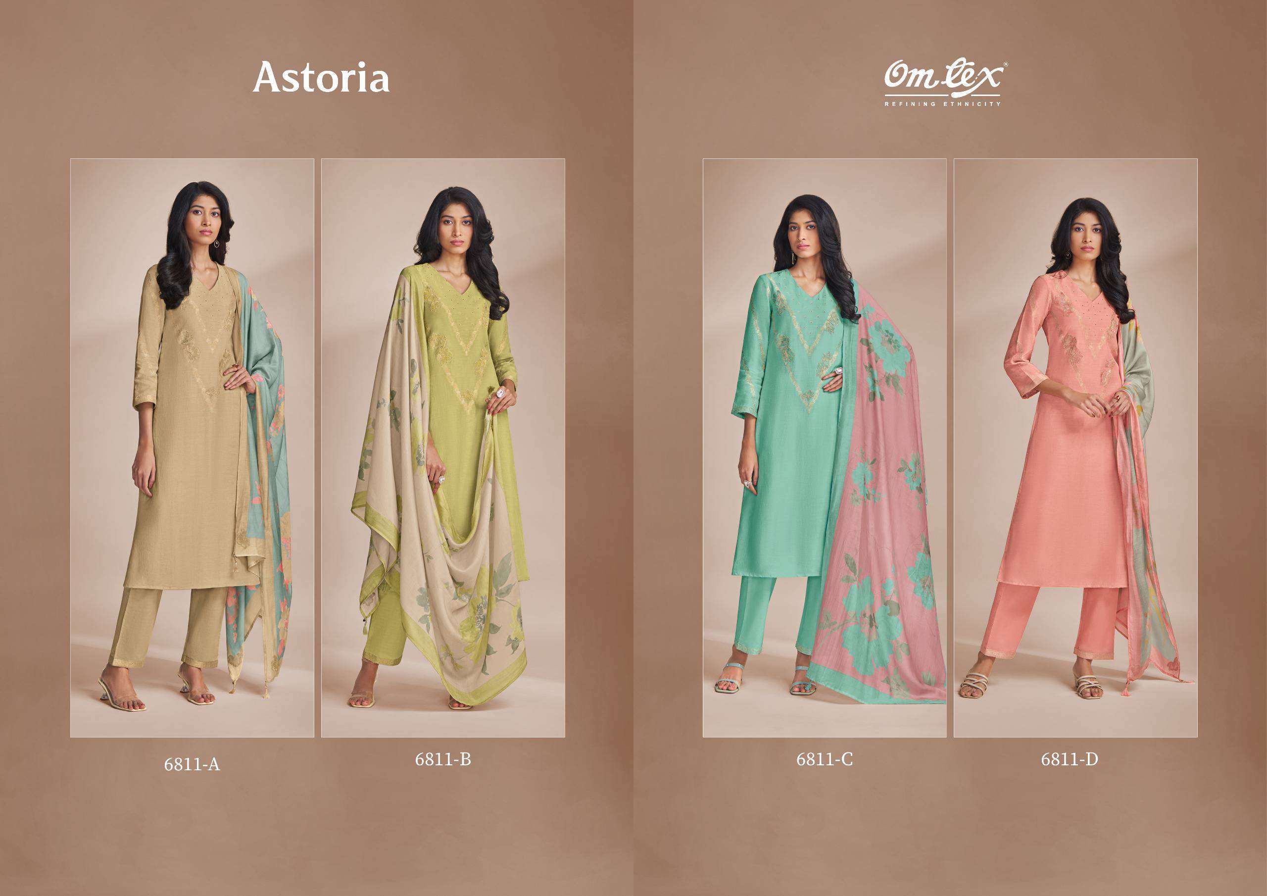 OMTEX ASTORIA EXCLUSIVE MUSLIN JACQUARD SUIT CATALOG WHOLESALER 2025 