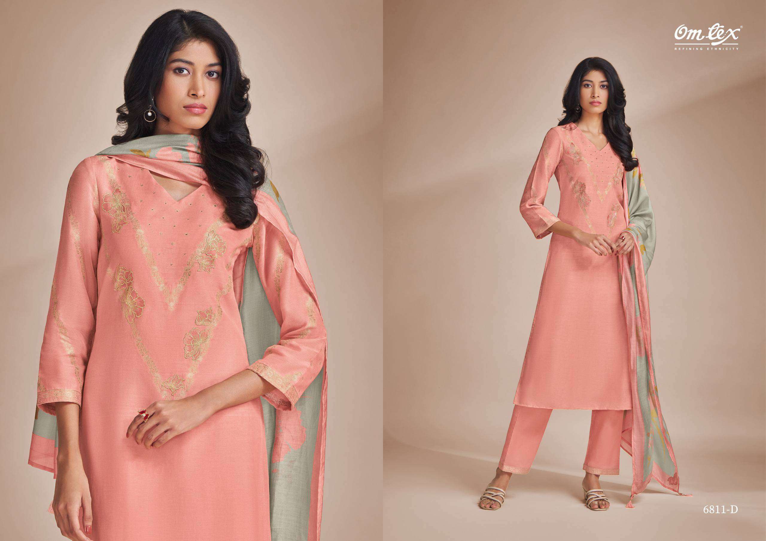 OMTEX ASTORIA EXCLUSIVE MUSLIN JACQUARD SUIT CATALOG WHOLESALER 2025 