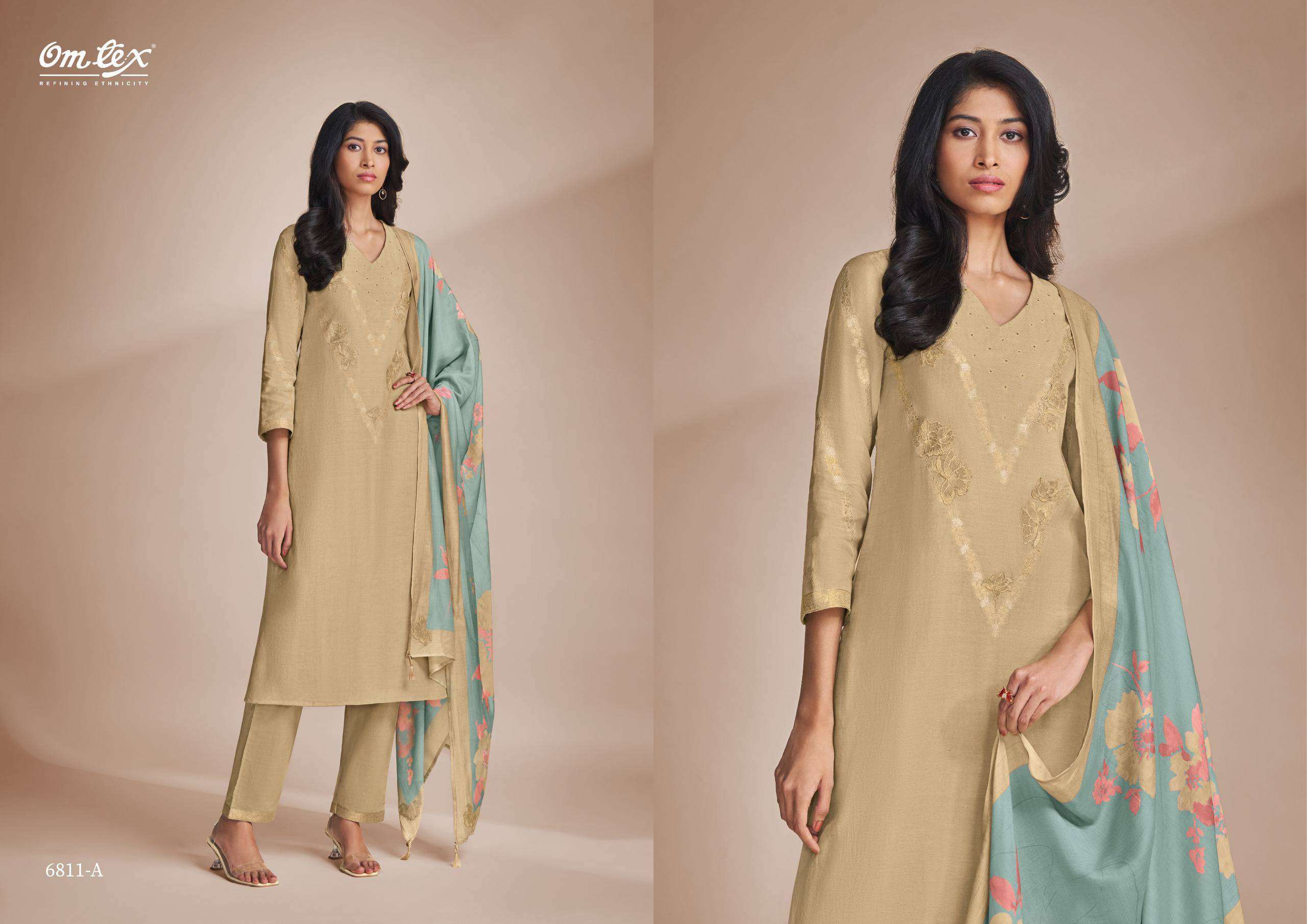 OMTEX ASTORIA EXCLUSIVE MUSLIN JACQUARD SUIT CATALOG WHOLESALER 2025 