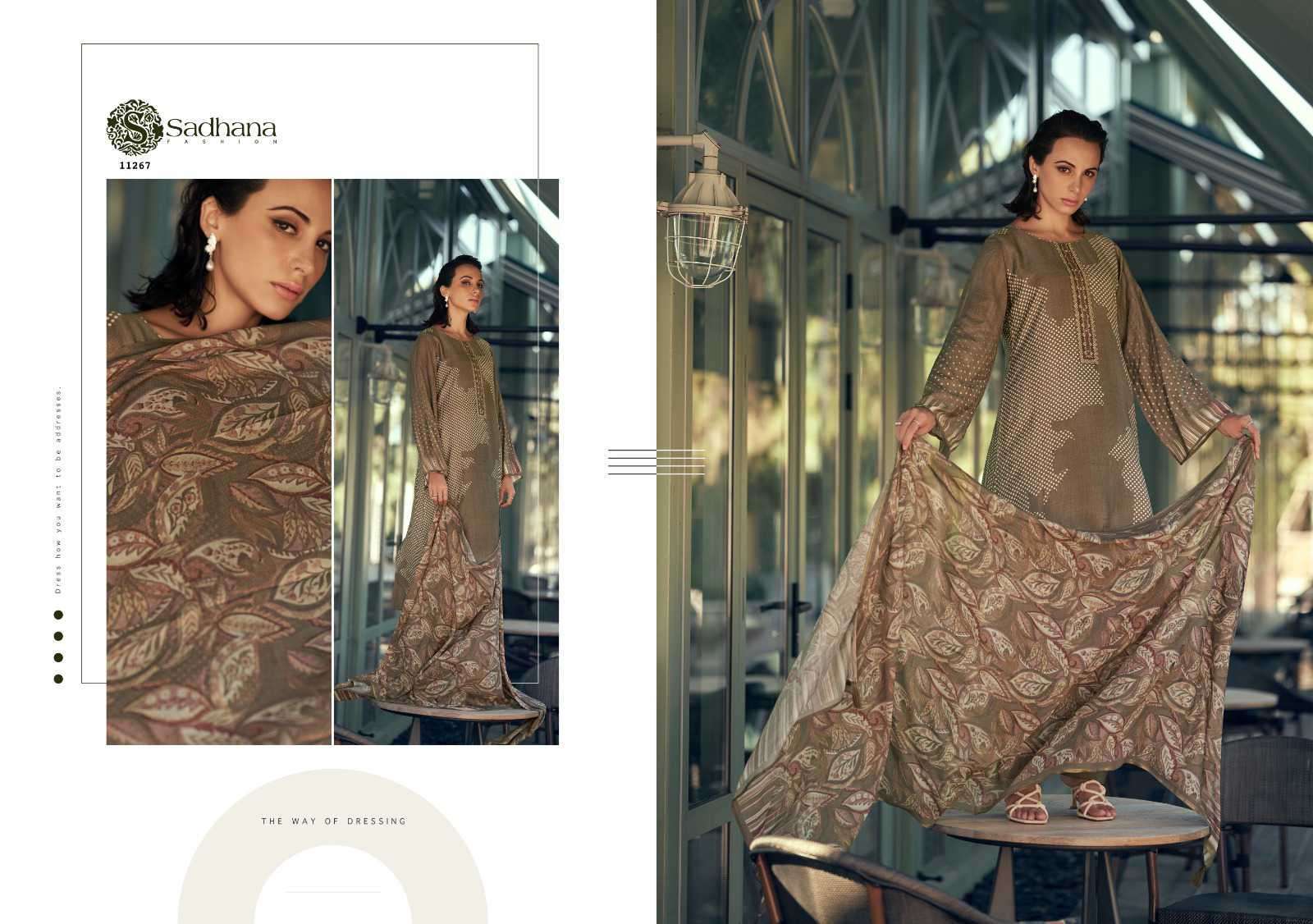 SADHANA ALEENA FANCY WORK PURE MUSLIN SILK SUIT CATALOG EXPORTER 2025