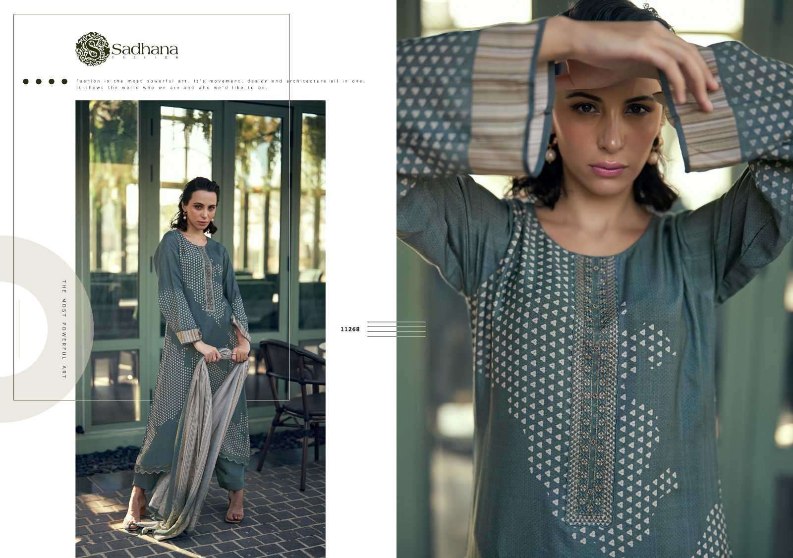 SADHANA ALEENA FANCY WORK PURE MUSLIN SILK SUIT CATALOG EXPORTER 2025