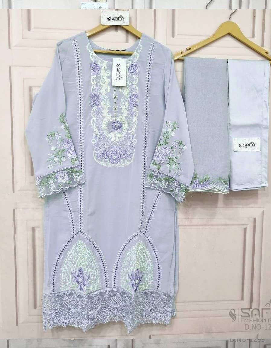 SAFA FASHION FAB 1299 NEW COLORS DESIGNER GEORGETTE PAKISTANI SUIT 