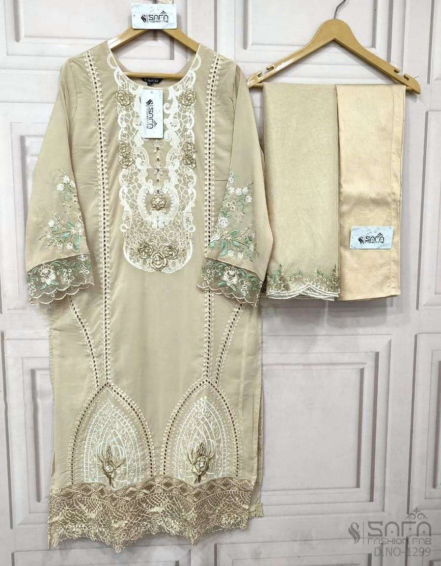 SAFA FASHION FAB 1299 NEW COLORS DESIGNER GEORGETTE PAKISTANI SUIT 