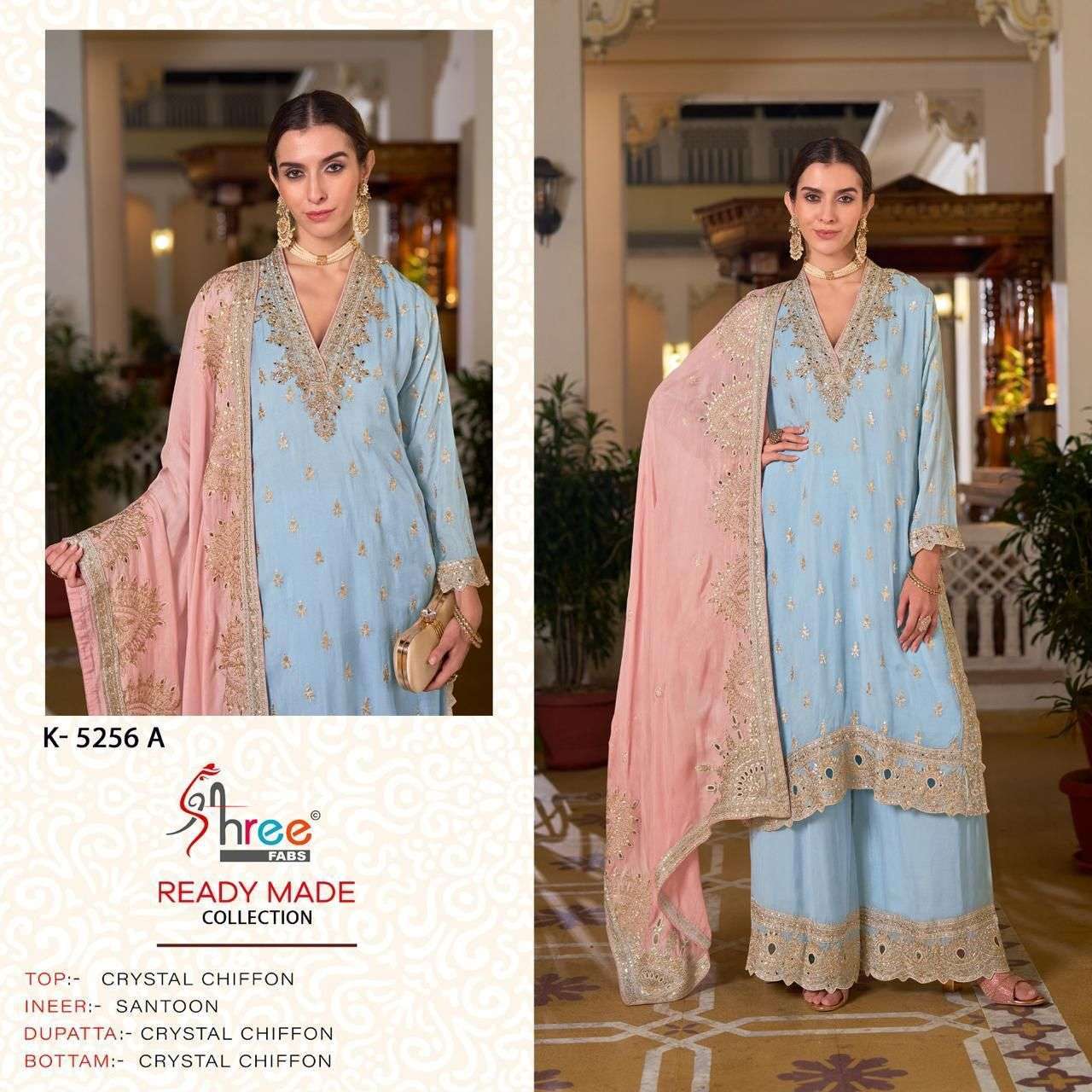 SHREE FAB K 5256 COLORS DESIGNER DRESS SET 2025