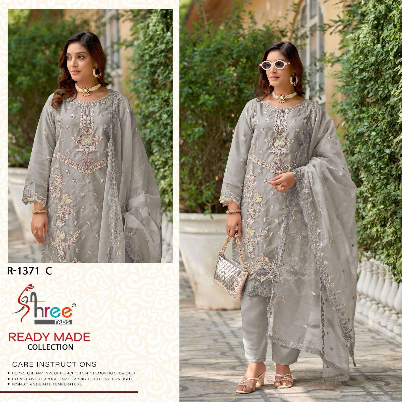 SHREE FAB R 1371 COLORS PAKISTANI ORGANZA SUIT READYMADE COLLECTION 2025