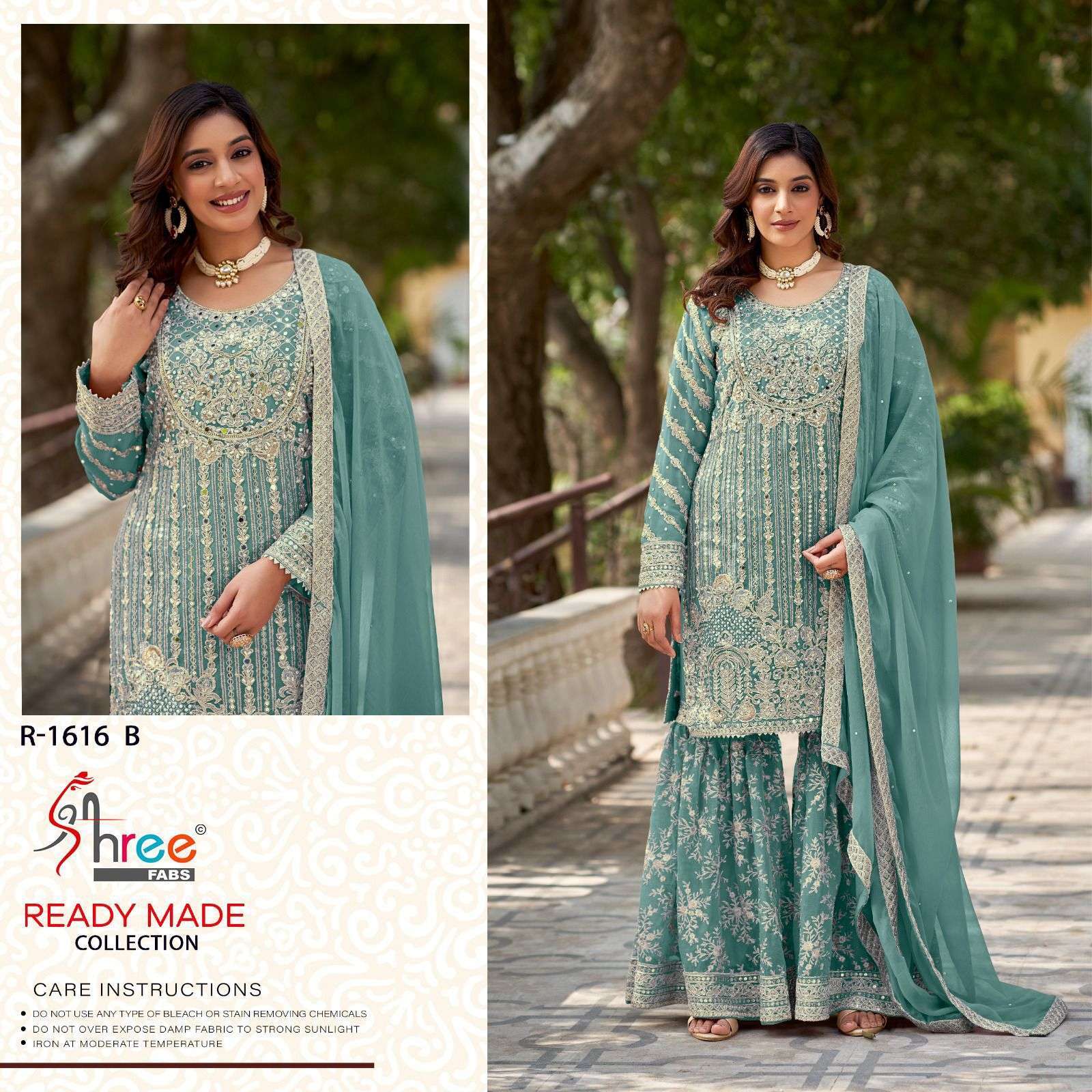 SHREE FAB R 1616 COLORS DESIGNER PAKISTANI SHARARA DRESS COLLECTION BEST RATE DEALER 2025