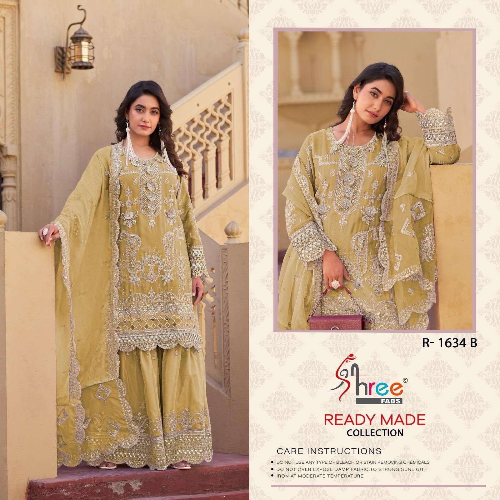 SHREE FAB R 1634 COLORS LATEST DESIGNER PAKISTANI SHARARA SUIT SUPPLIER 2025