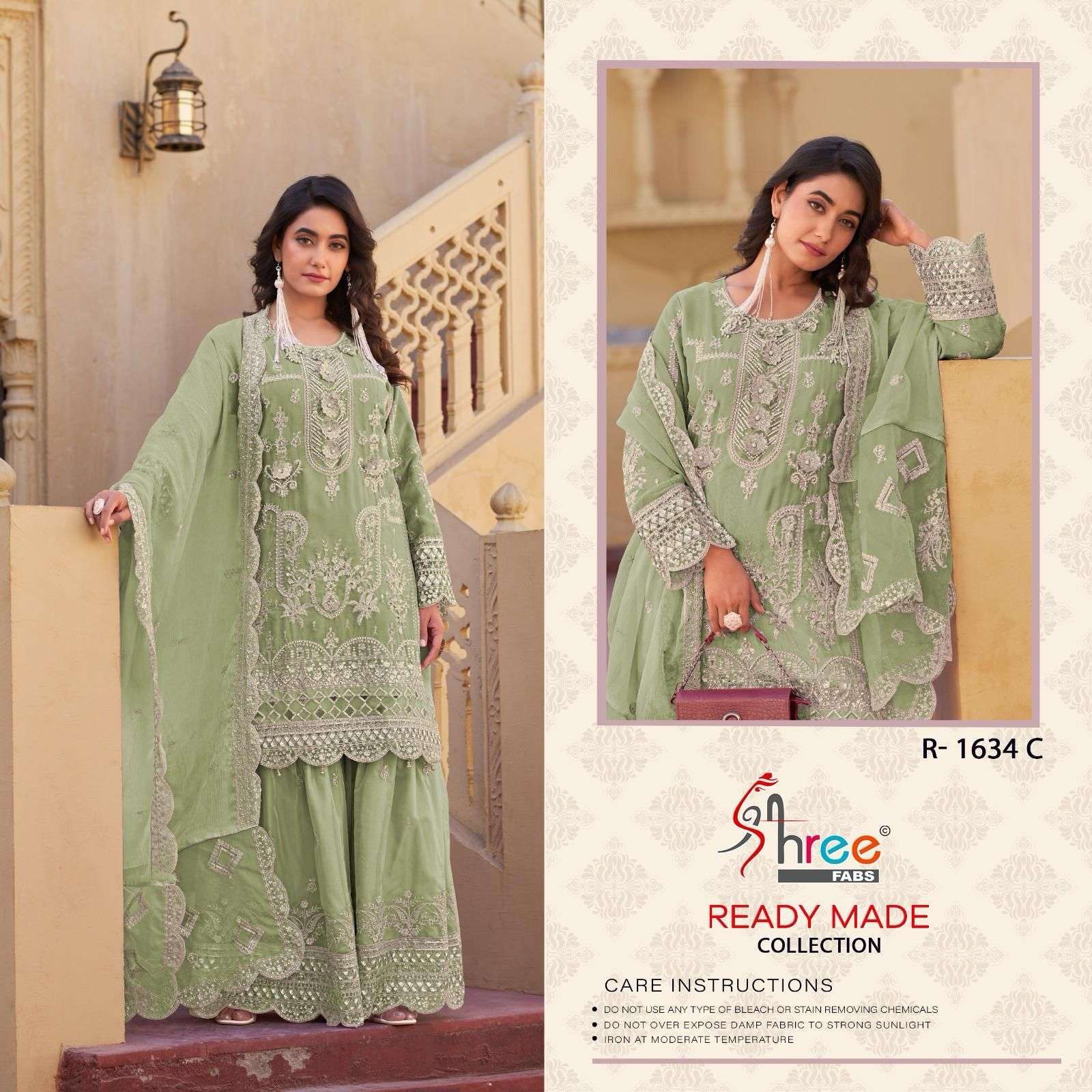 SHREE FAB R 1634 COLORS LATEST DESIGNER PAKISTANI SHARARA SUIT SUPPLIER 2025