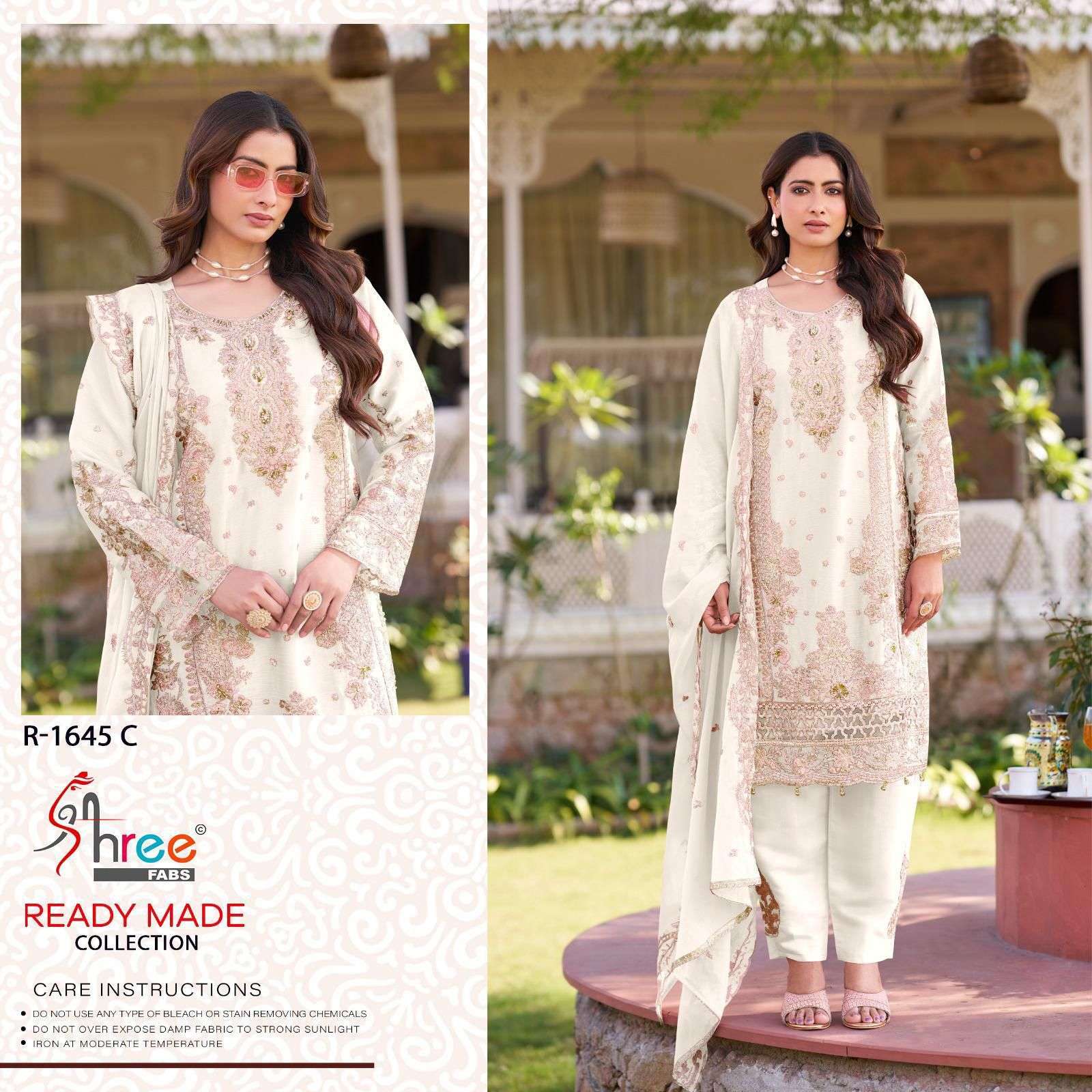 SHREE FAB R 1645 COLORS FESTIVE WEAR PAKISTANI READYMADE SUIT WHOLESALER 2025