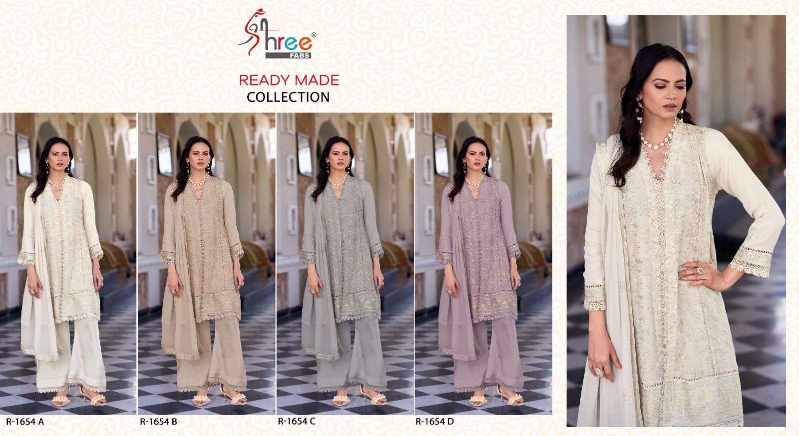 SHREE FAB R 1654 COLORS PAKISTANI DESIGNER READYMADE COLLECTION 2025